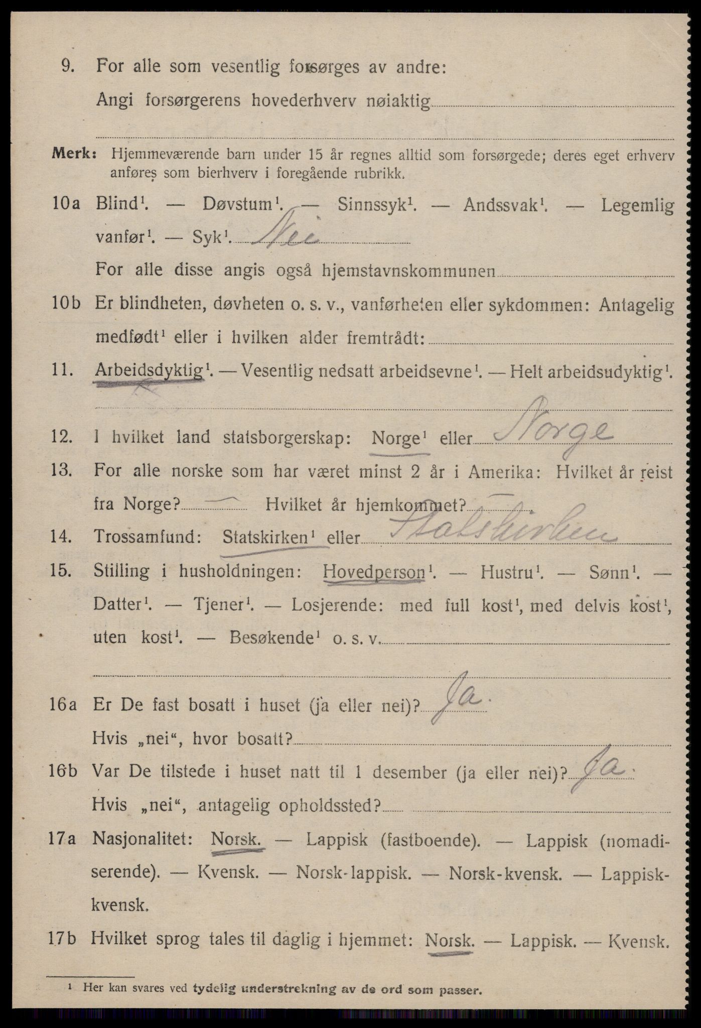 SAT, 1920 census for Meldal, 1920, p. 5888