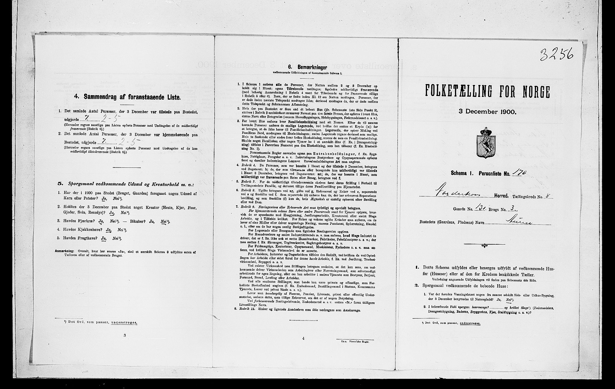 RA, 1900 census for Norderhov, 1900, p. 1938