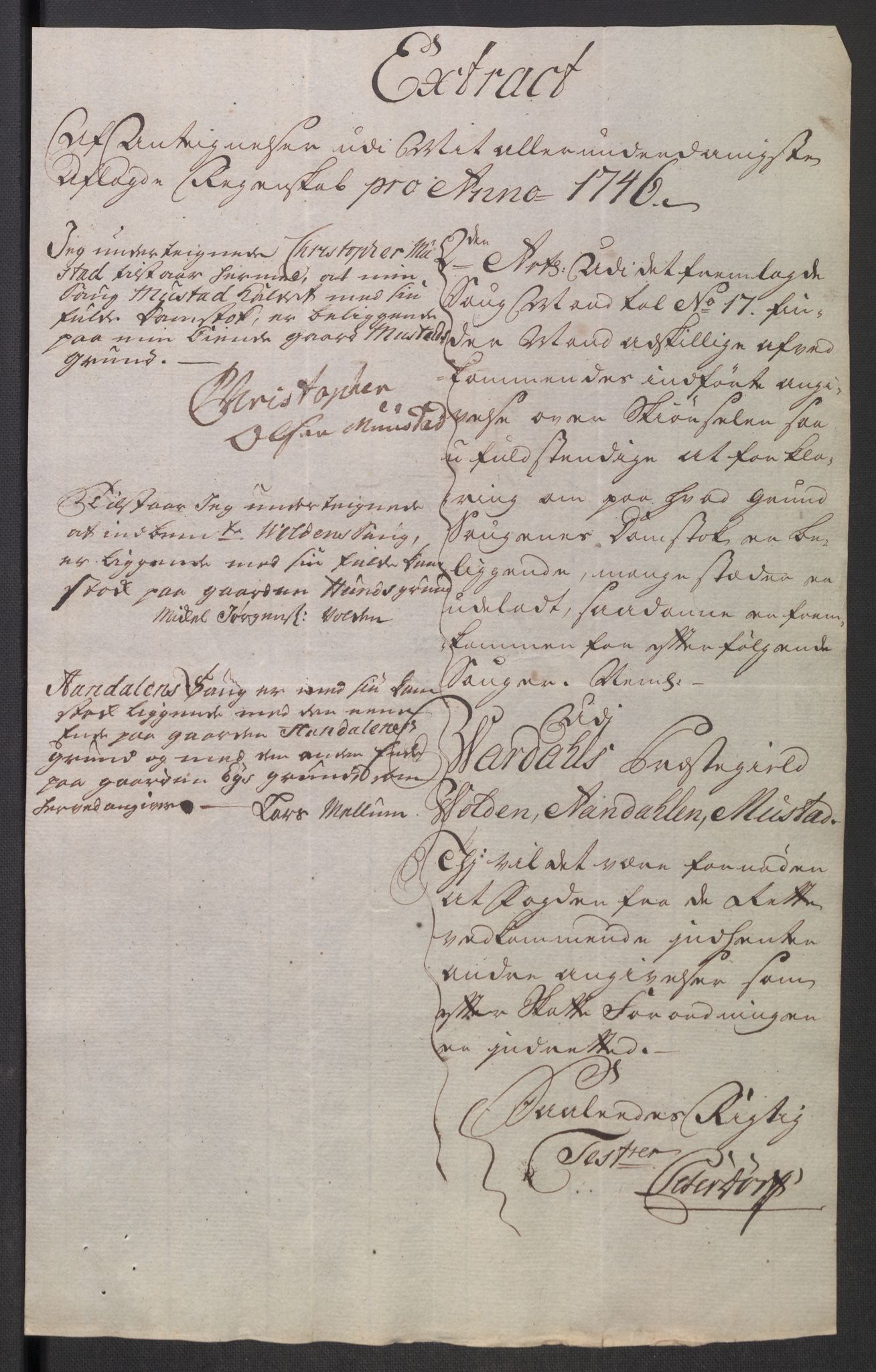 Rentekammeret inntil 1814, Reviderte regnskaper, Fogderegnskap, AV/RA-EA-4092/R18/L1345: Fogderegnskap Hadeland, Toten og Valdres, 1745-1746, p. 590