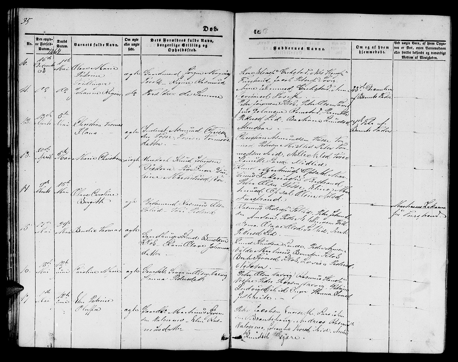 Ministerialprotokoller, klokkerbøker og fødselsregistre - Møre og Romsdal, SAT/A-1454/522/L0324: Parish register (copy) no. 522C03, 1854-1871, p. 35