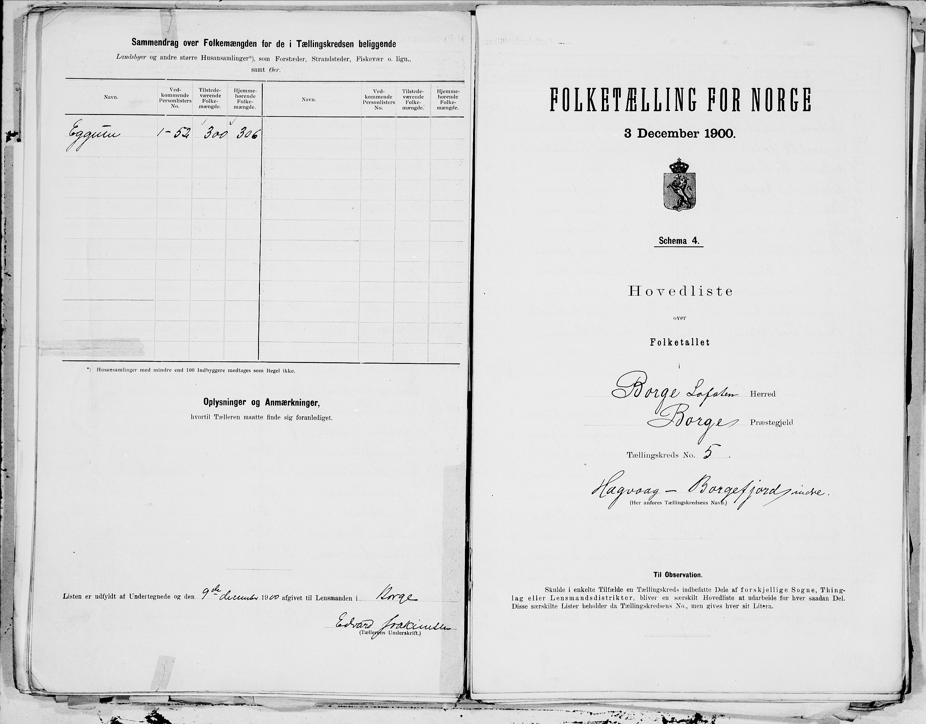SAT, 1900 census for Borge, 1900, p. 10