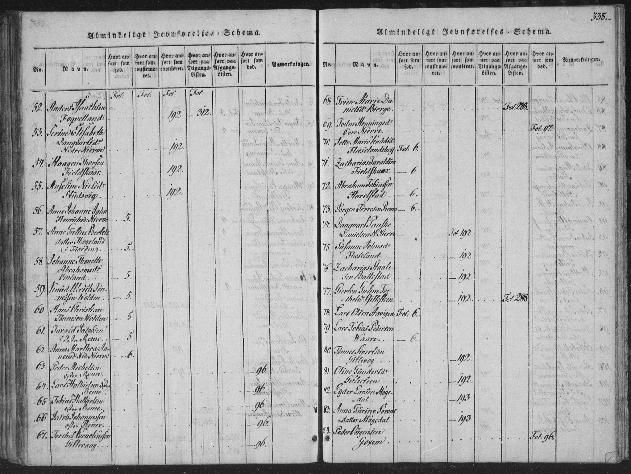 Sør-Audnedal sokneprestkontor, AV/SAK-1111-0039/F/Fa/Faa/L0001: Parish register (official) no. A 1, 1816-1848, p. 338