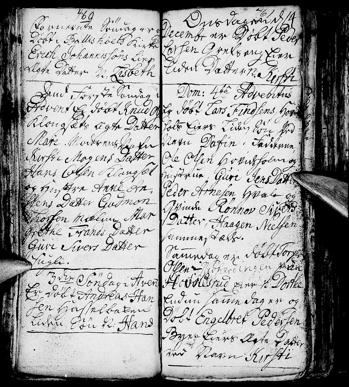 Nes prestekontor, Hedmark, AV/SAH-PREST-020/L/La/L0001: Parish register (copy) no. 1, 1663-1784, p. 460-461