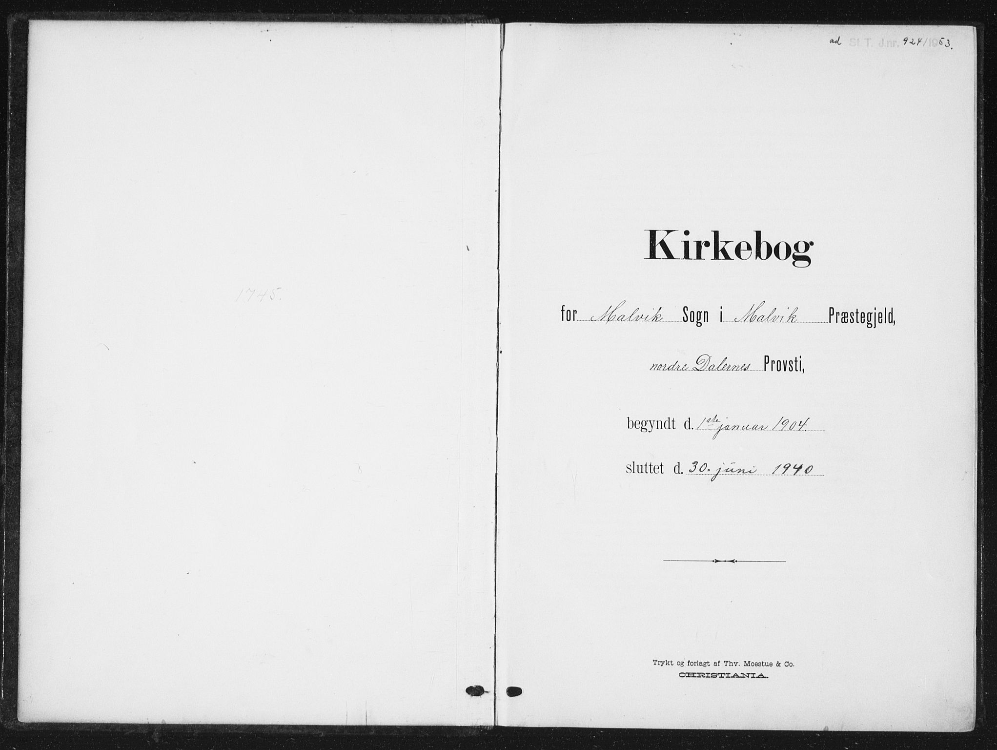 Ministerialprotokoller, klokkerbøker og fødselsregistre - Sør-Trøndelag, SAT/A-1456/616/L0424: Parish register (copy) no. 616C07, 1904-1940