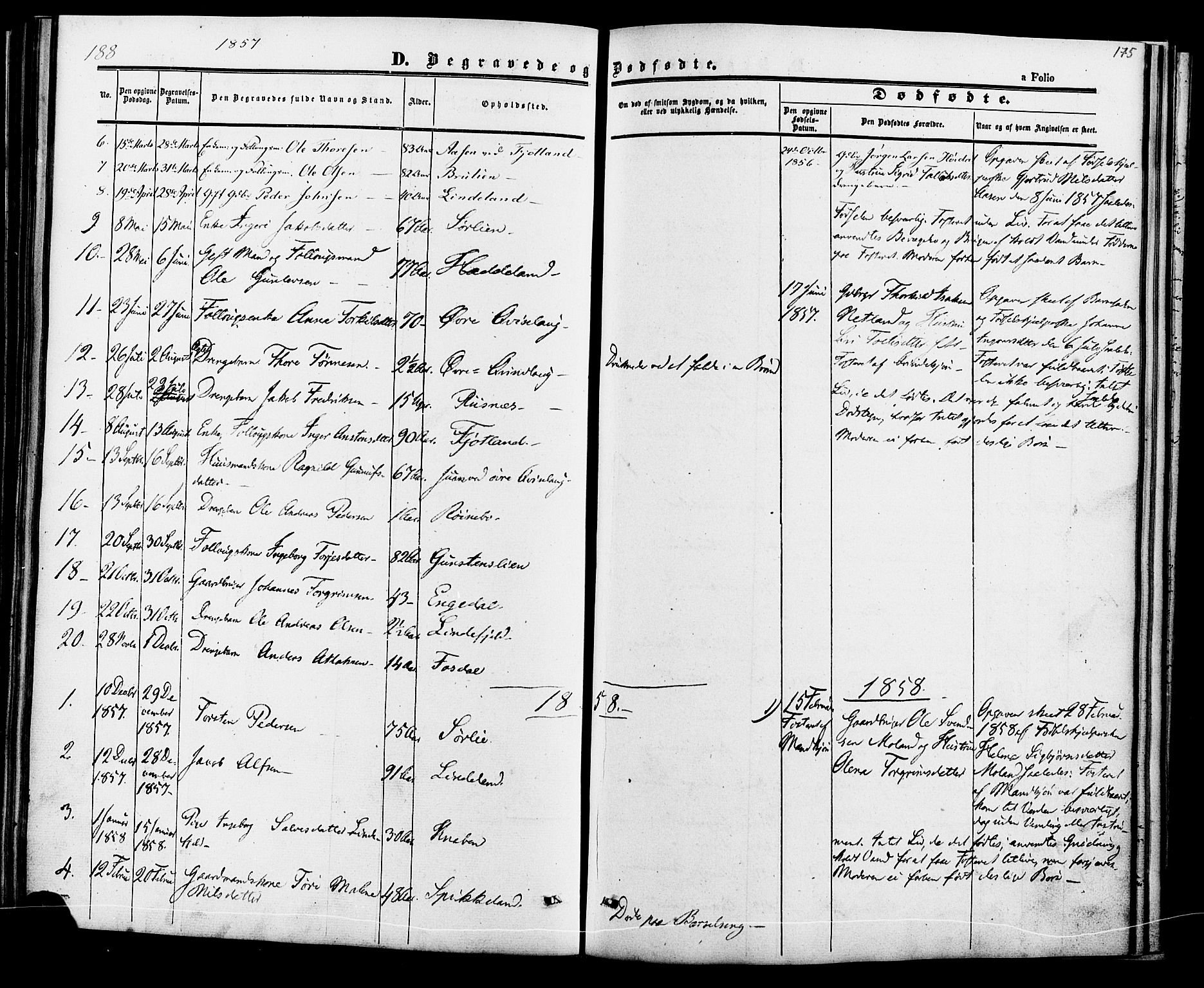 Fjotland sokneprestkontor, AV/SAK-1111-0010/F/Fa/L0001: Parish register (official) no. A 1, 1850-1879, p. 175