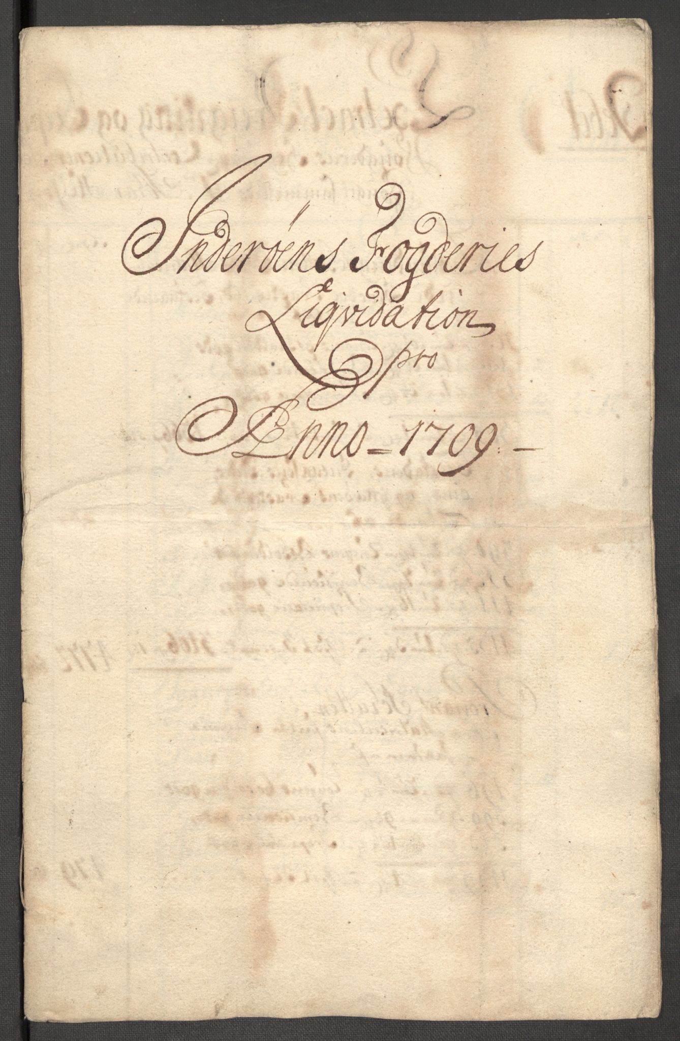 Rentekammeret inntil 1814, Reviderte regnskaper, Fogderegnskap, AV/RA-EA-4092/R63/L4317: Fogderegnskap Inderøy, 1709, p. 12