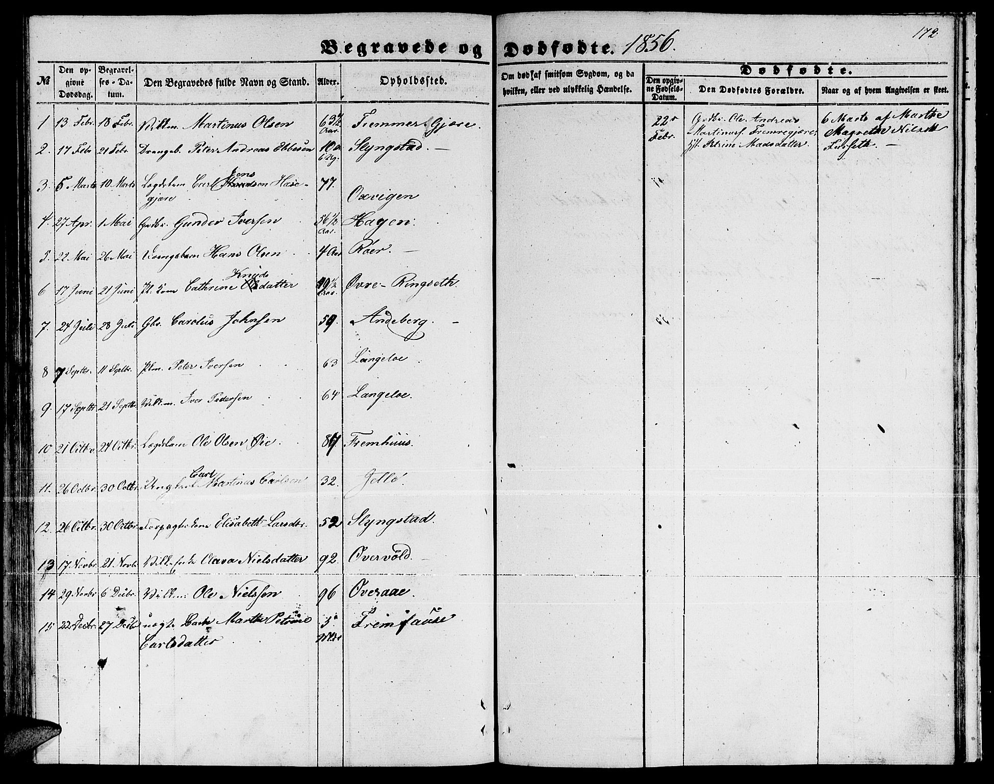 Ministerialprotokoller, klokkerbøker og fødselsregistre - Møre og Romsdal, SAT/A-1454/520/L0291: Parish register (copy) no. 520C03, 1854-1881, p. 172