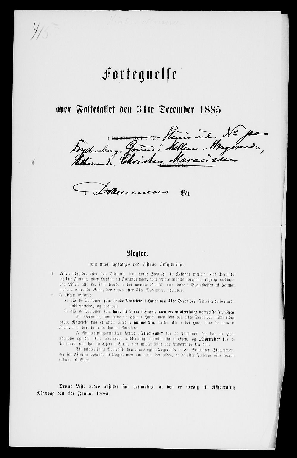 SAKO, 1885 census for 0602 Drammen, 1885, p. 2794