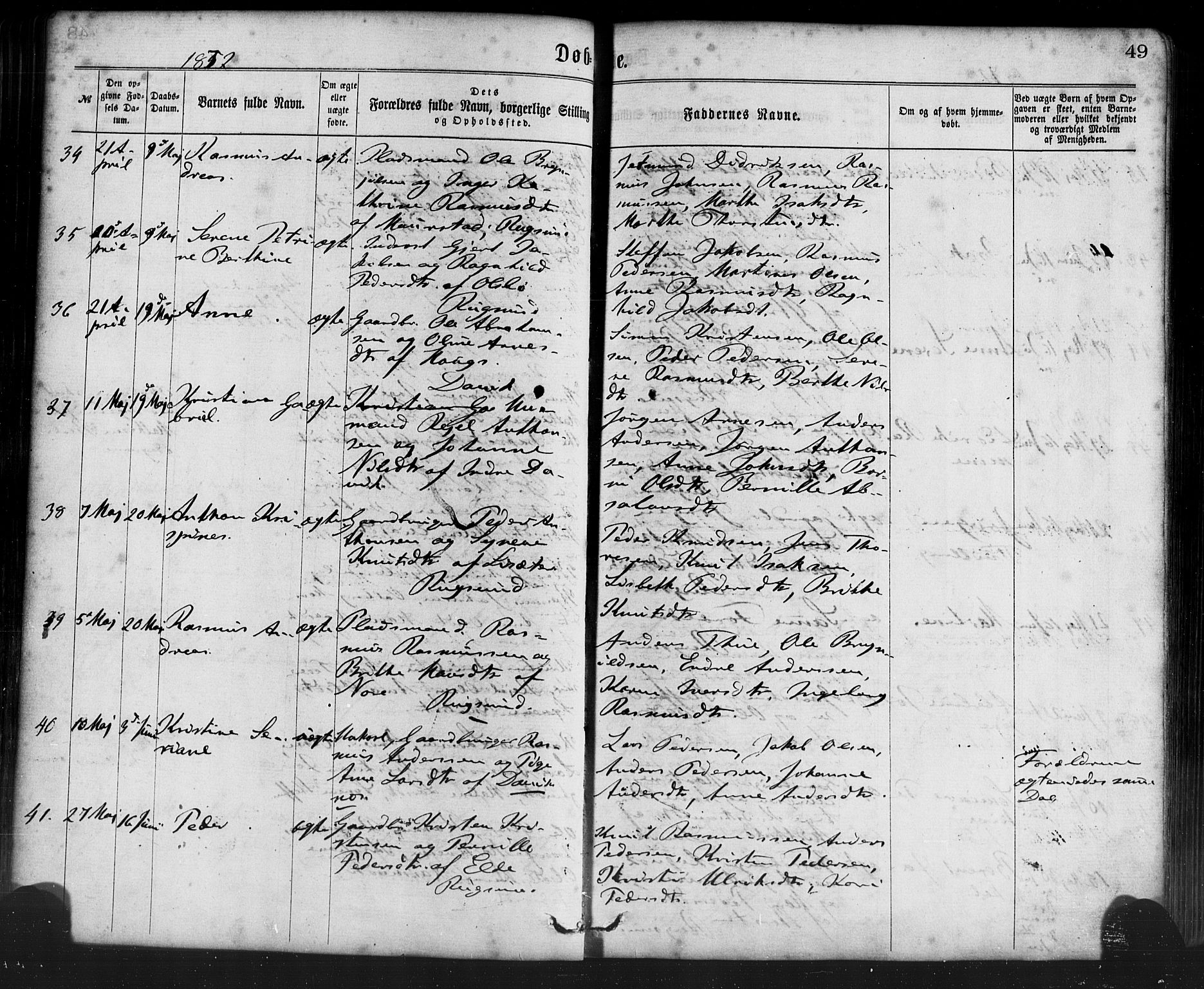 Davik sokneprestembete, AV/SAB-A-79701/H/Haa/Haaa/L0006: Parish register (official) no. A 6, 1867-1881, p. 49