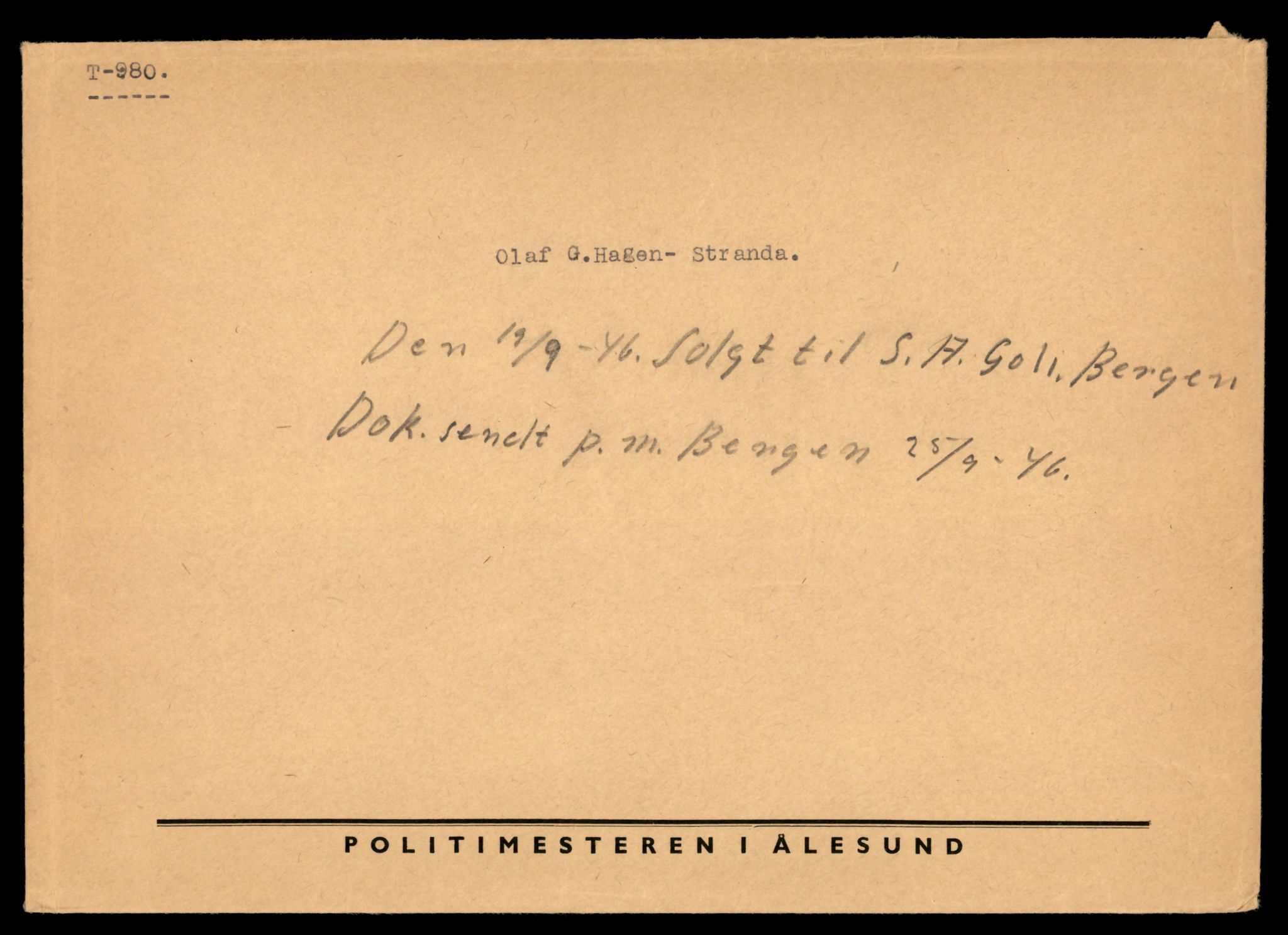 Møre og Romsdal vegkontor - Ålesund trafikkstasjon, AV/SAT-A-4099/F/Fe/L0009: Registreringskort for kjøretøy T 896 - T 1049, 1927-1998, p. 1135