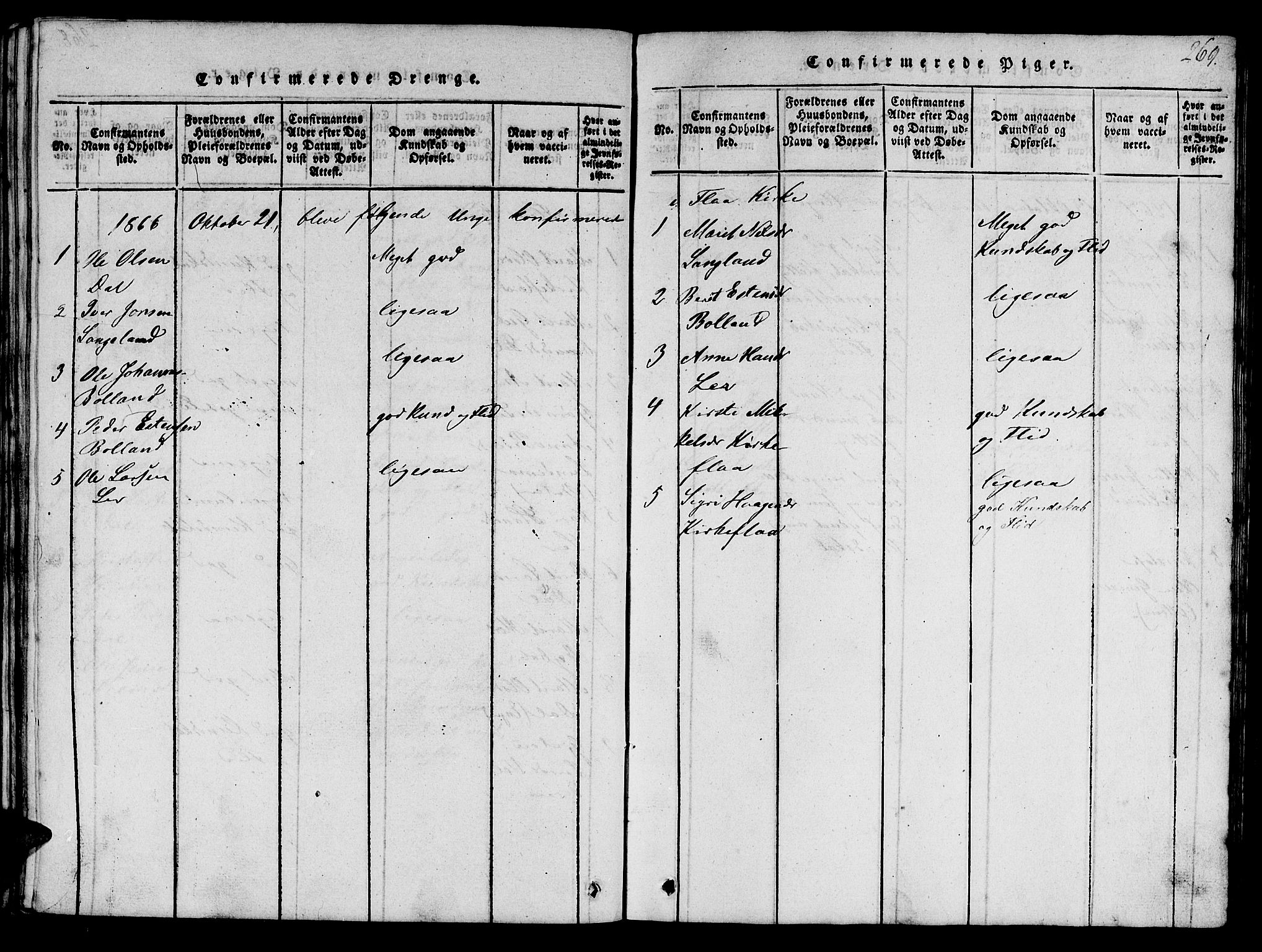 Ministerialprotokoller, klokkerbøker og fødselsregistre - Sør-Trøndelag, SAT/A-1456/693/L1121: Parish register (copy) no. 693C02, 1816-1869, p. 269