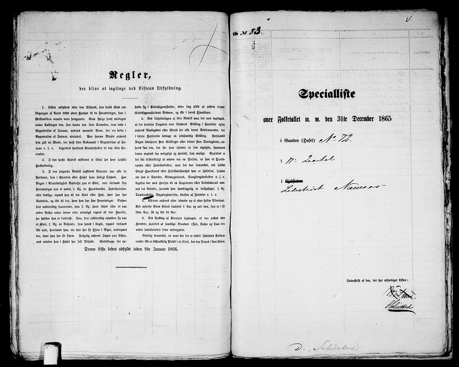 RA, 1865 census for Namsos/Namsos, 1865, p. 170