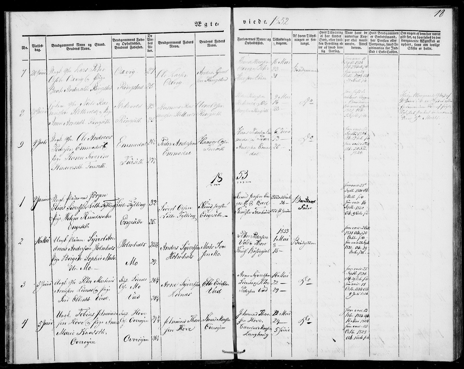 Ministerialprotokoller, klokkerbøker og fødselsregistre - Møre og Romsdal, AV/SAT-A-1454/520/L0276: Parish register (official) no. 520A06, 1844-1881, p. 18