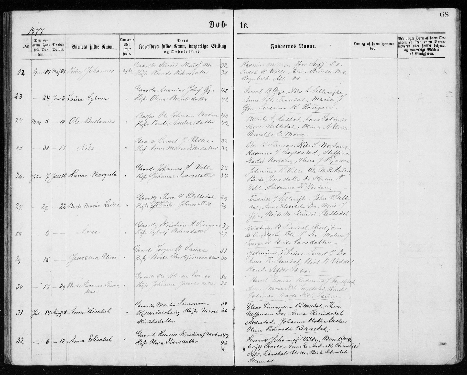 Ministerialprotokoller, klokkerbøker og fødselsregistre - Møre og Romsdal, AV/SAT-A-1454/515/L0214: Parish register (copy) no. 515C01, 1865-1883, p. 68