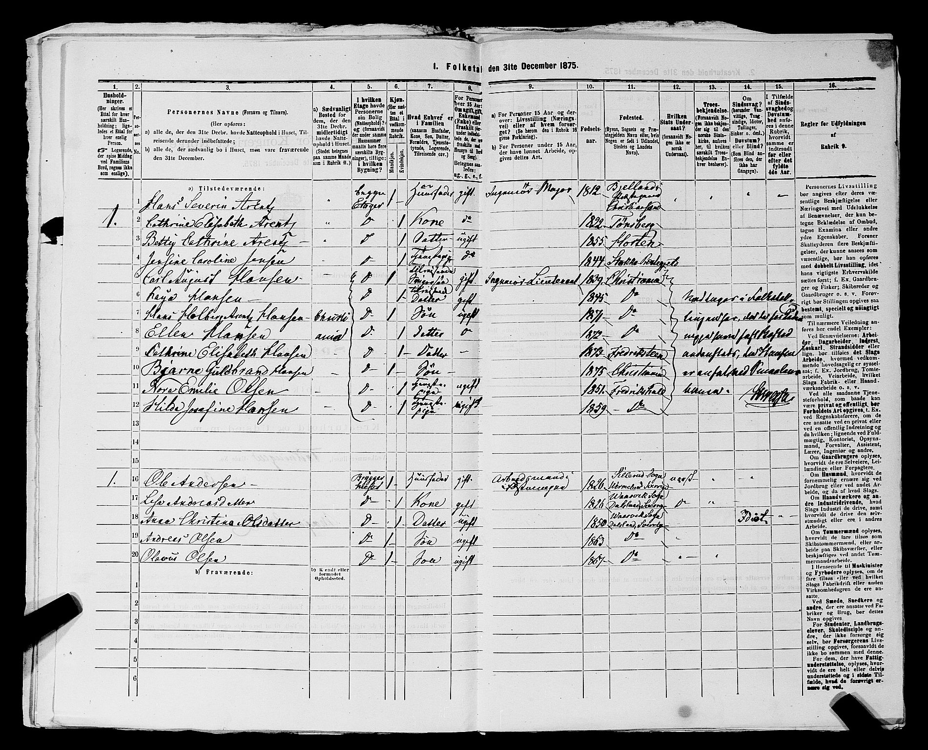 RA, 1875 census for 0101P Fredrikshald, 1875, p. 226