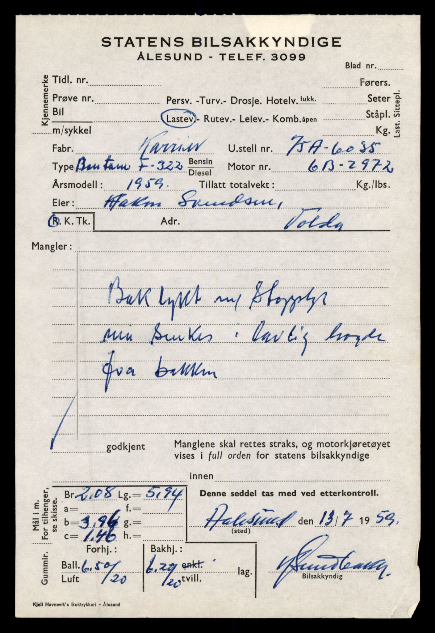 Møre og Romsdal vegkontor - Ålesund trafikkstasjon, AV/SAT-A-4099/F/Fe/L0035: Registreringskort for kjøretøy T 12653 - T 12829, 1927-1998, p. 1990