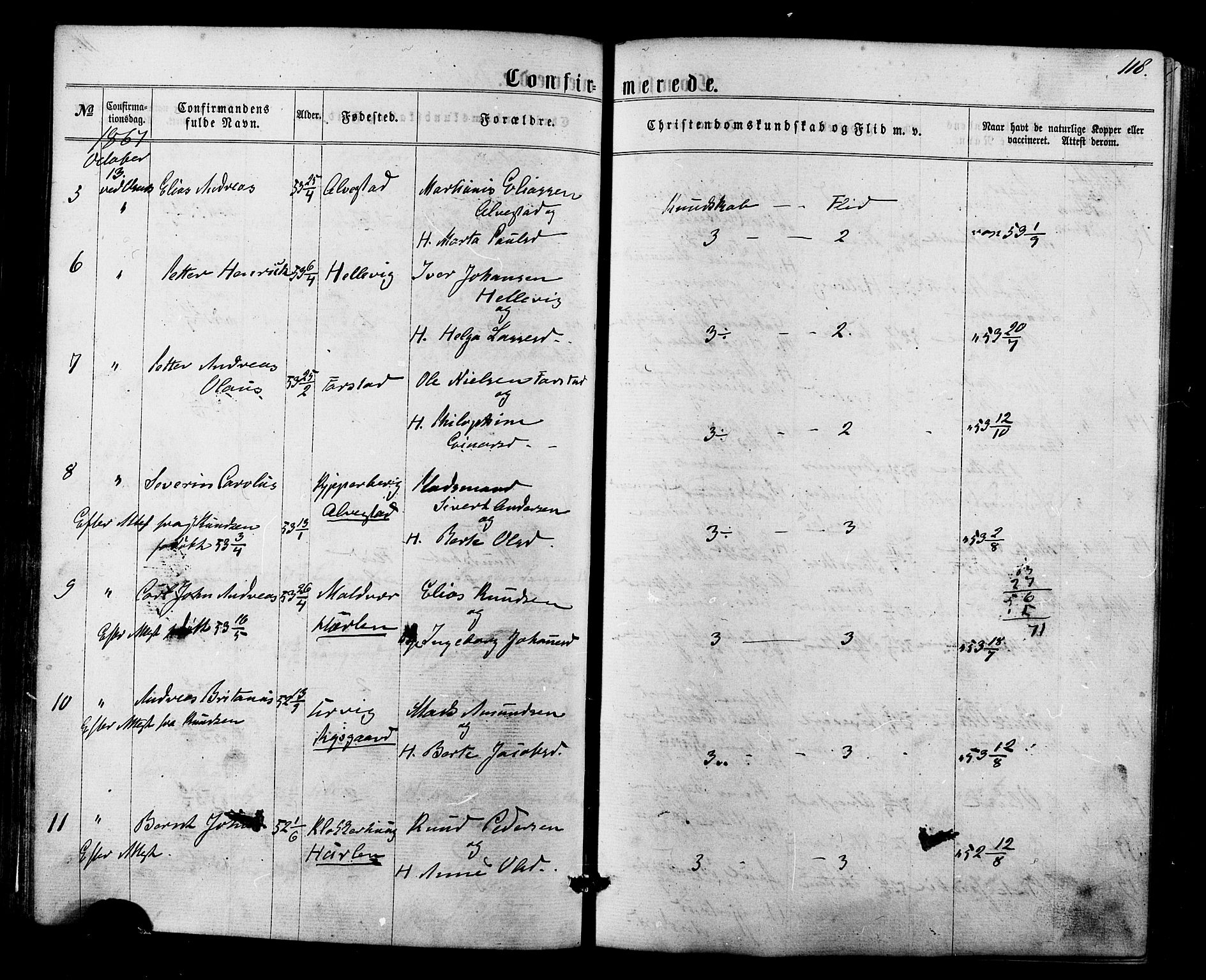 Ministerialprotokoller, klokkerbøker og fødselsregistre - Møre og Romsdal, AV/SAT-A-1454/536/L0498: Parish register (official) no. 536A07, 1862-1875, p. 118