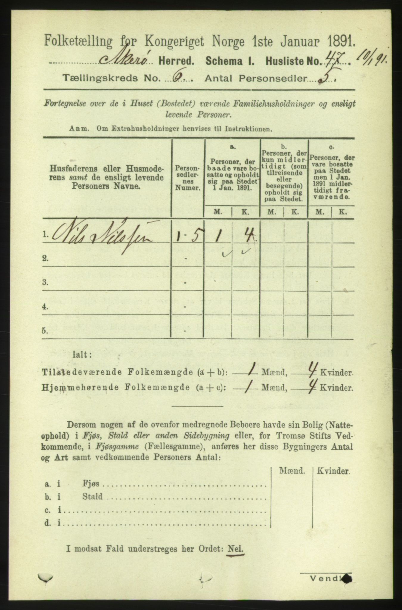 RA, 1891 census for 1545 Aukra, 1891, p. 2539