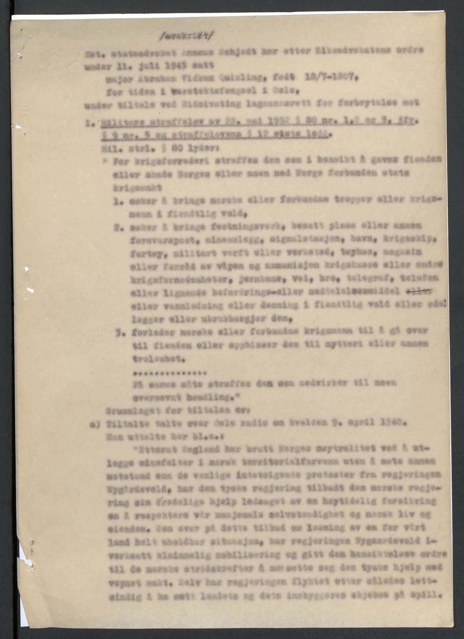 Landssvikarkivet, Oslo politikammer, AV/RA-S-3138-01/D/Da/L0003: Dnr. 29, 1945, p. 1533