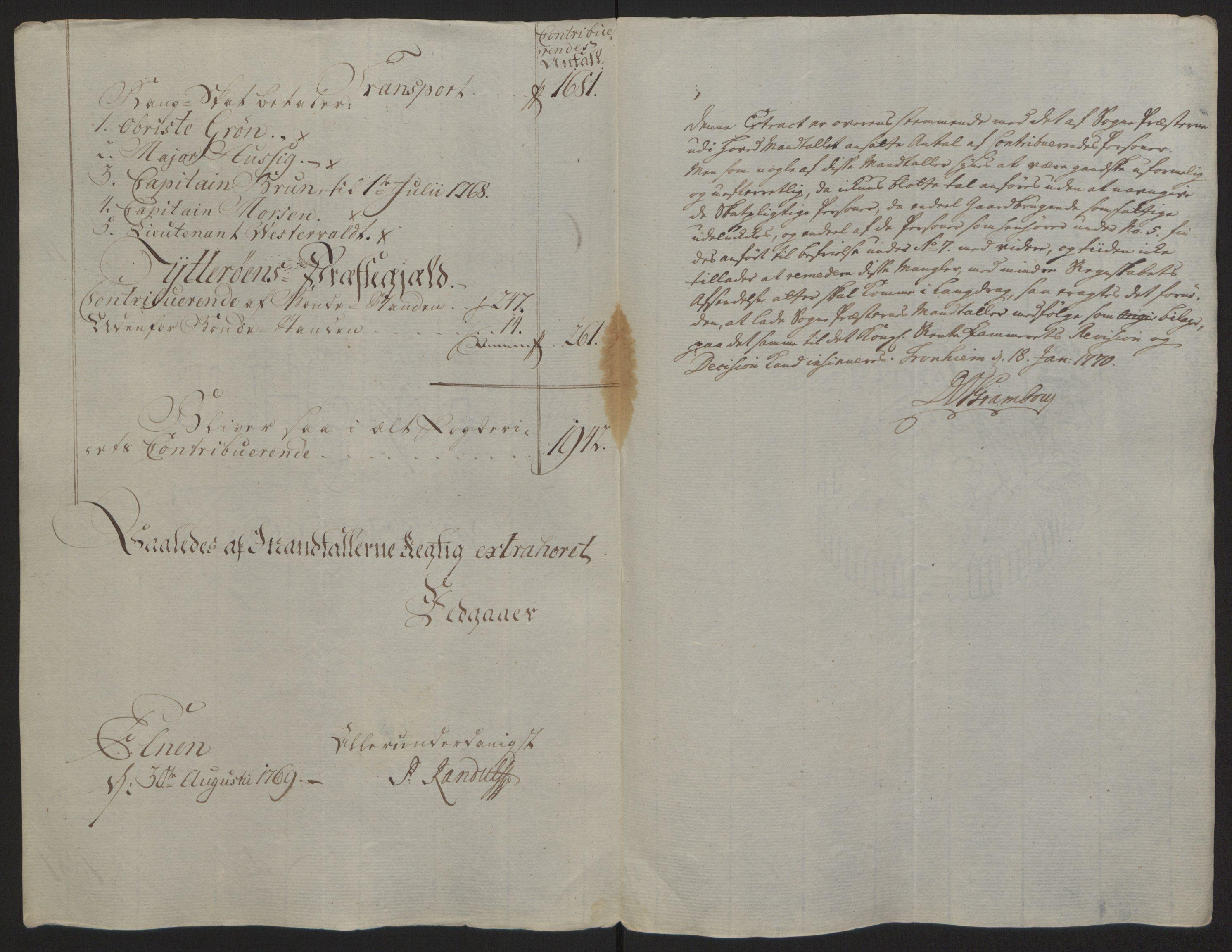 Rentekammeret inntil 1814, Reviderte regnskaper, Fogderegnskap, RA/EA-4092/R63/L4420: Ekstraskatten Inderøy, 1762-1772, p. 249