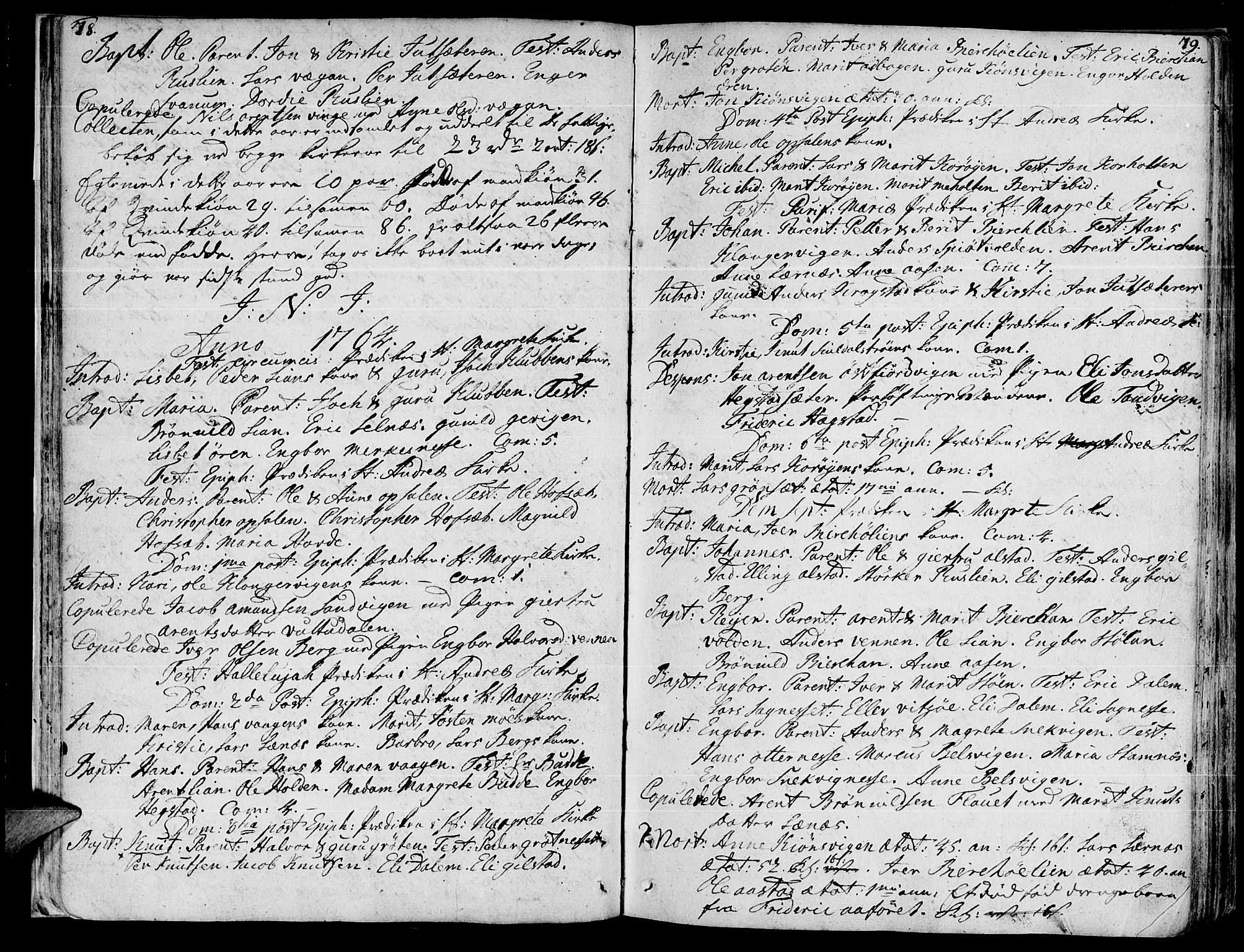 Ministerialprotokoller, klokkerbøker og fødselsregistre - Sør-Trøndelag, SAT/A-1456/630/L0489: Parish register (official) no. 630A02, 1757-1794, p. 78-79