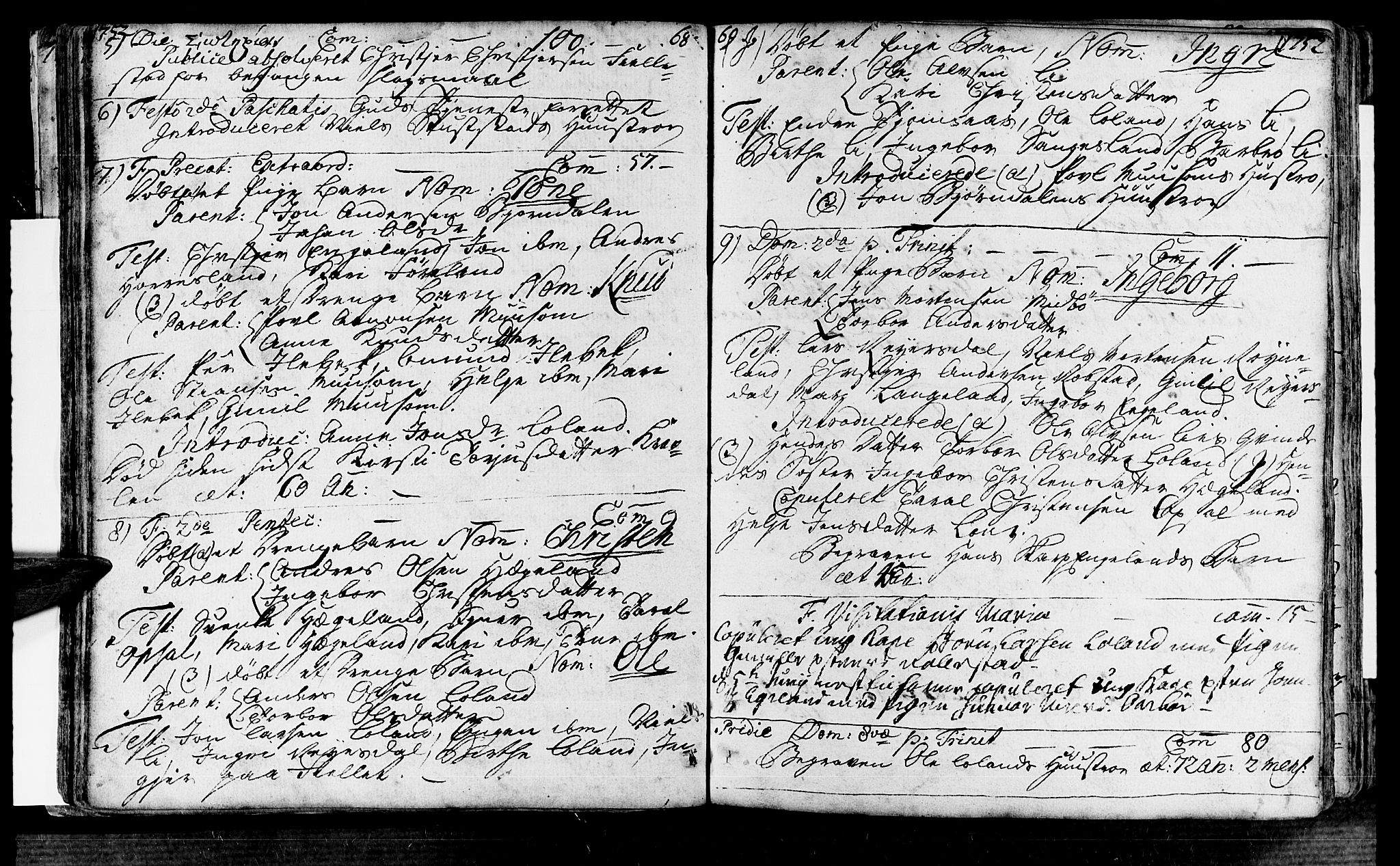 Vennesla sokneprestkontor, AV/SAK-1111-0045/Fa/Fac/L0001: Parish register (official) no. A 1, 1743-1784, p. 68-69