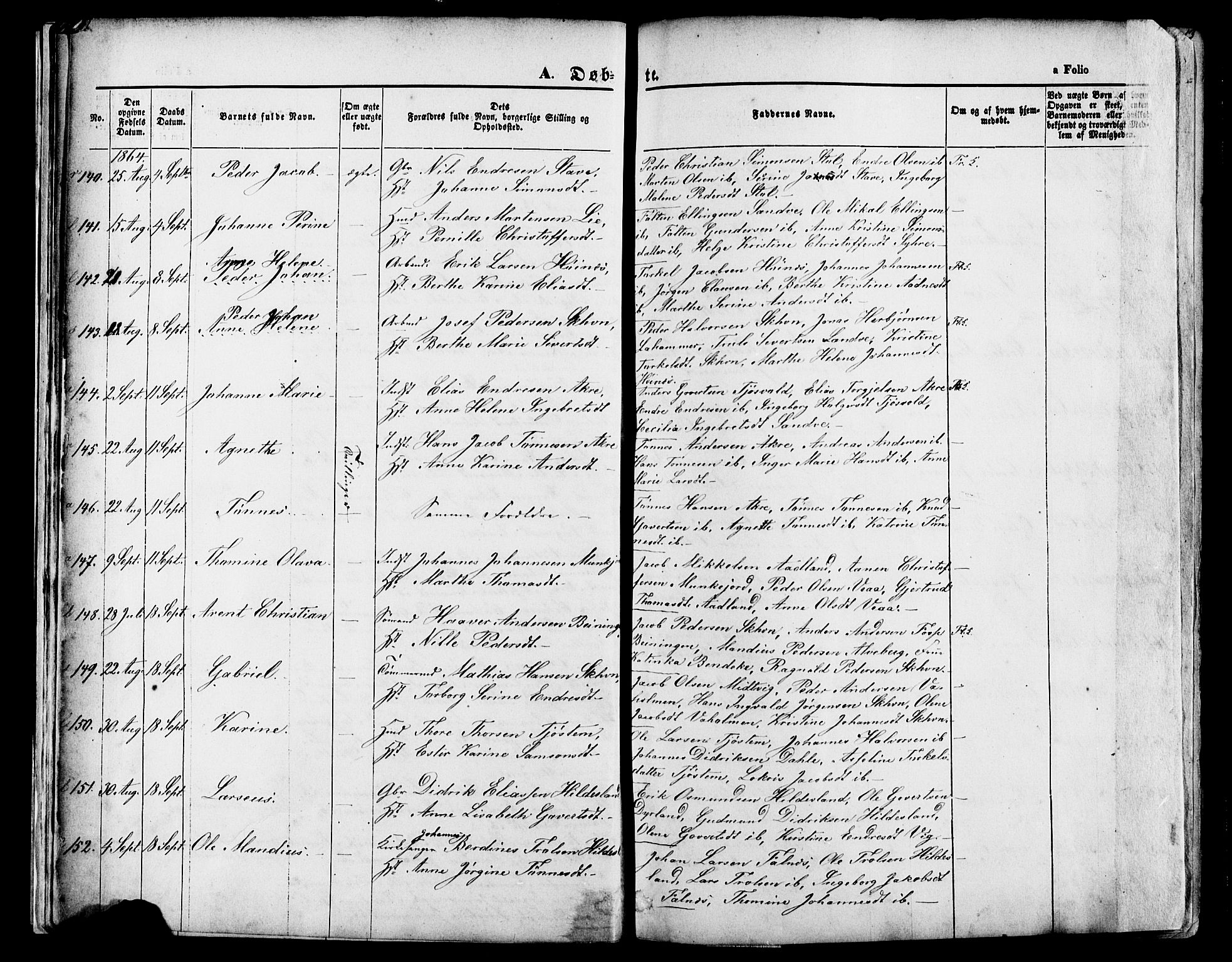 Skudenes sokneprestkontor, AV/SAST-A -101849/H/Ha/Haa/L0006: Parish register (official) no. A 4, 1864-1881, p. 11