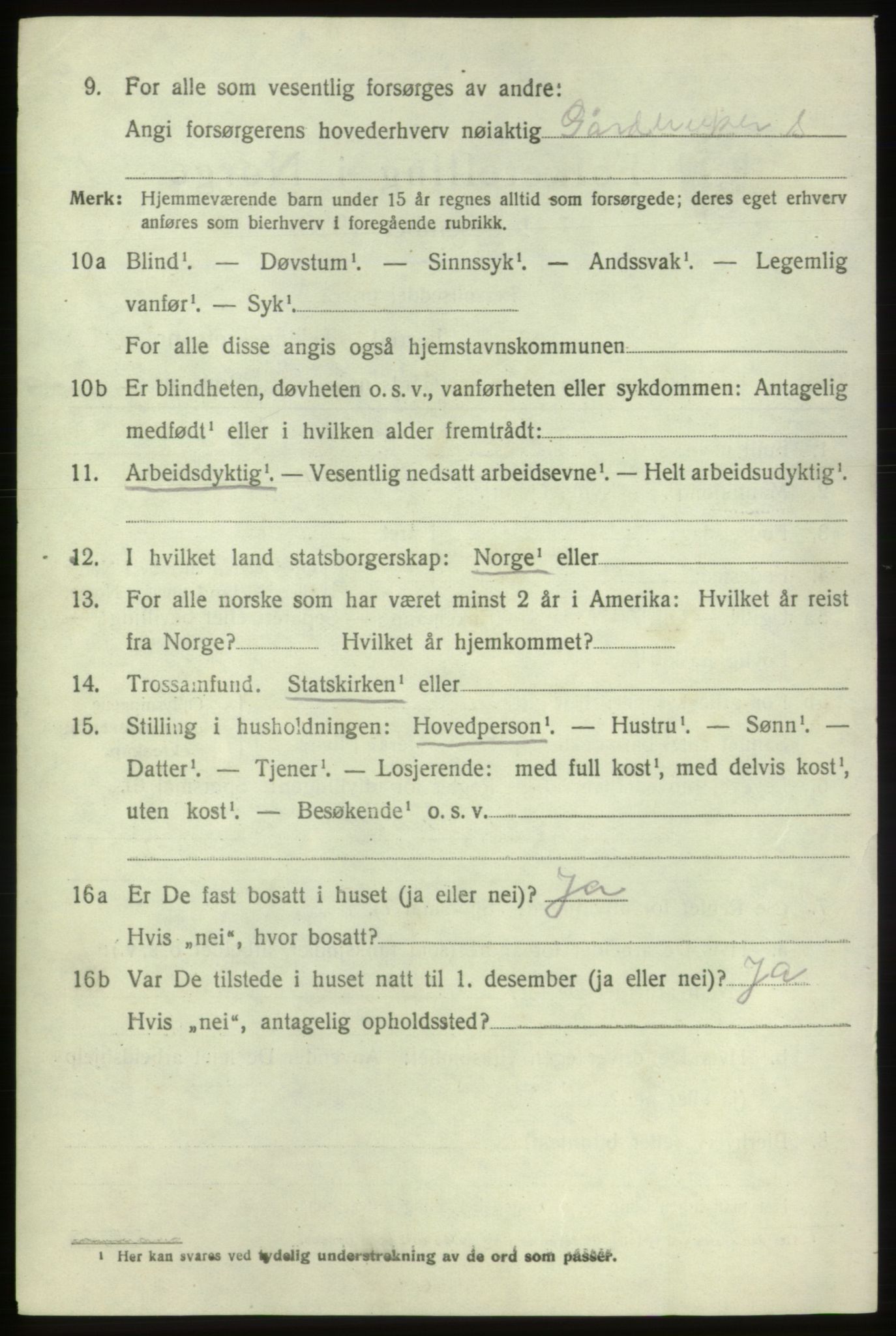 SAB, 1920 census for Sveio, 1920, p. 4439