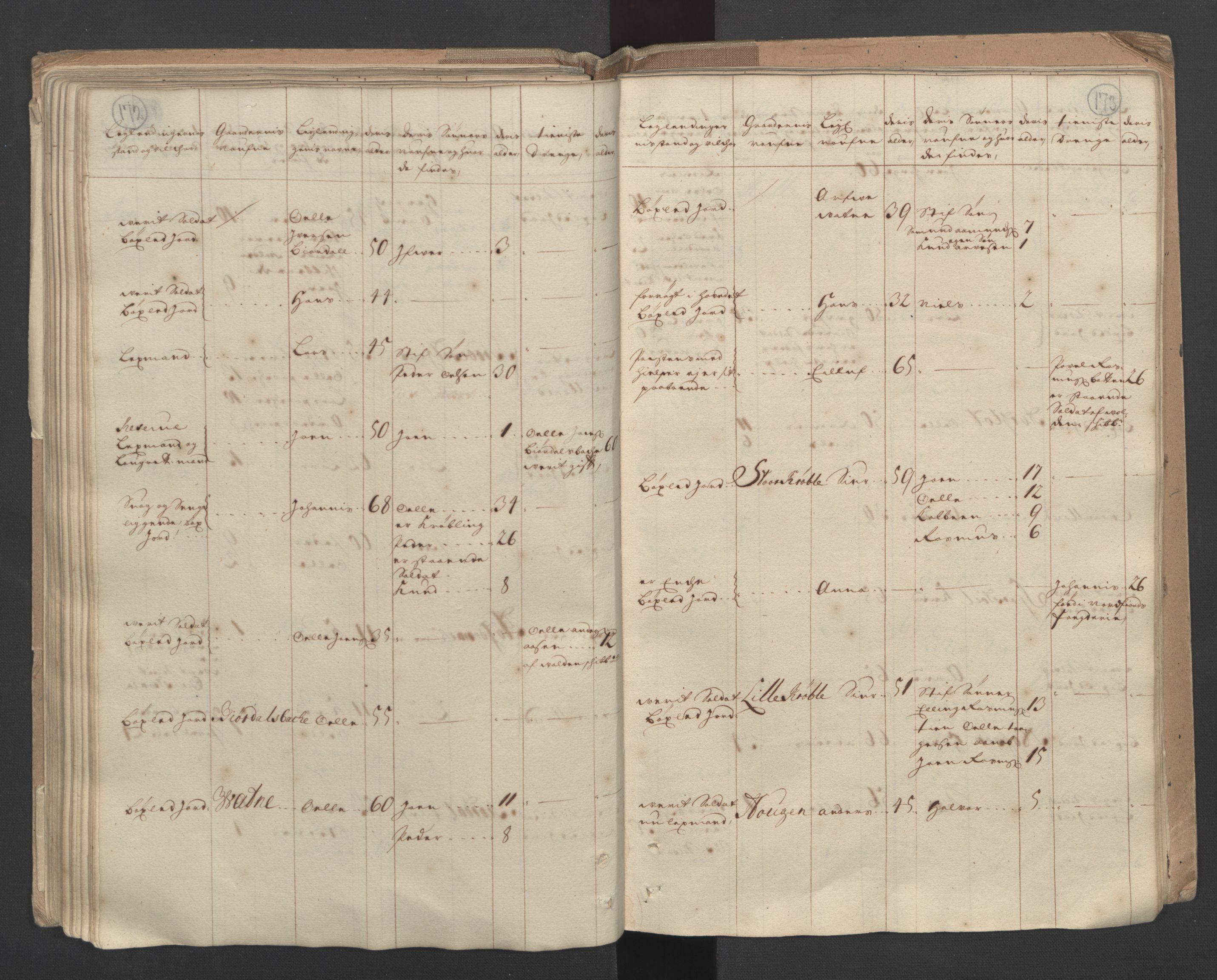 RA, Census (manntall) 1701, no. 10: Sunnmøre fogderi, 1701, p. 172-173