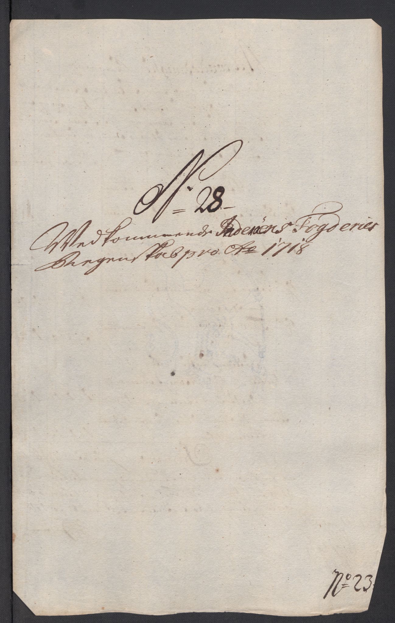 Rentekammeret inntil 1814, Reviderte regnskaper, Fogderegnskap, AV/RA-EA-4092/R63/L4326: Fogderegnskap Inderøy, 1718, p. 254