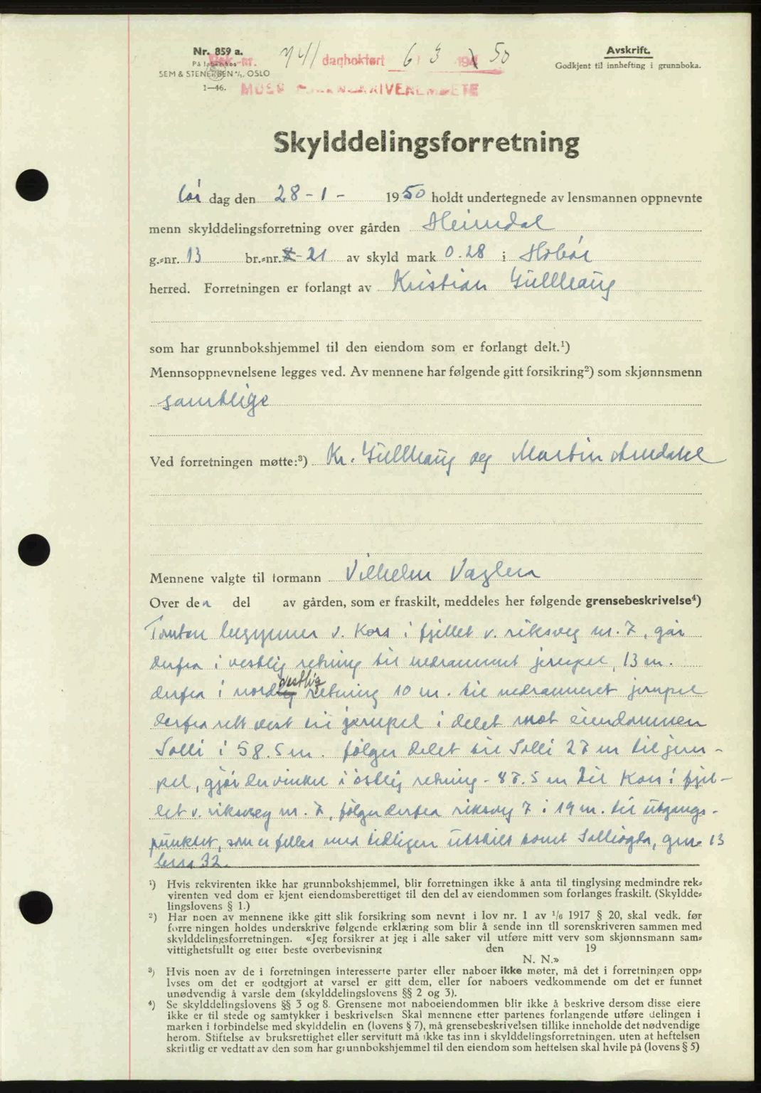 Moss sorenskriveri, SAO/A-10168: Mortgage book no. A25, 1950-1950, Diary no: : 741/1950