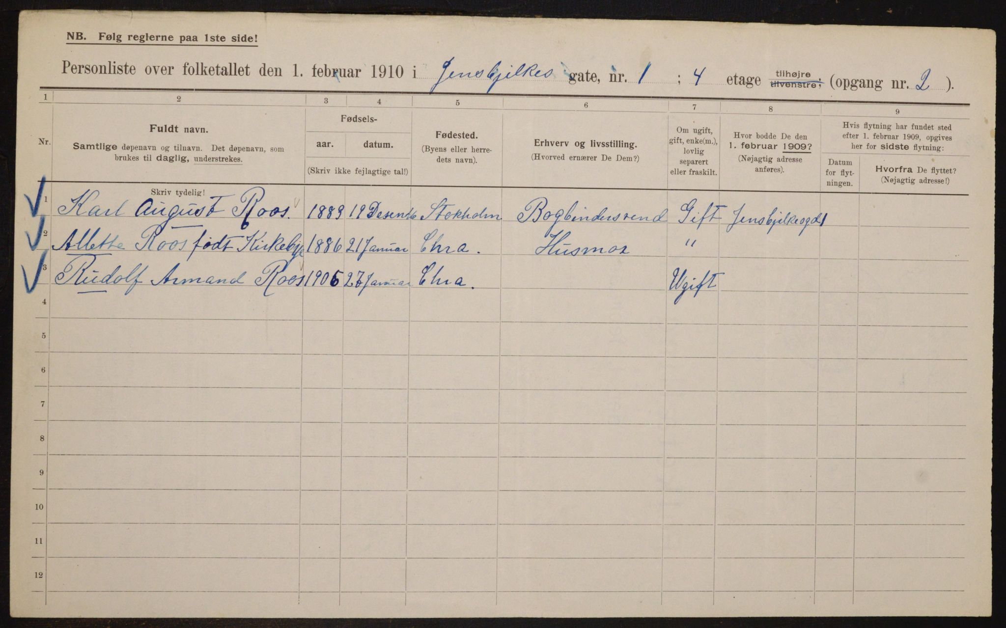 OBA, Municipal Census 1910 for Kristiania, 1910, p. 44161