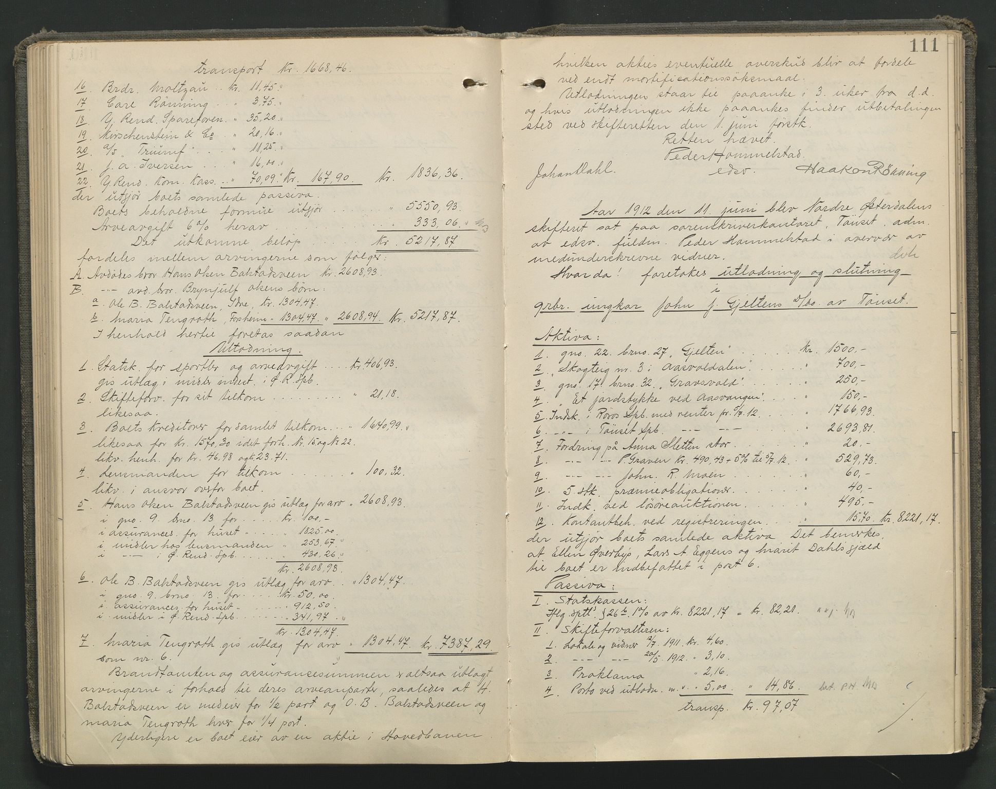 Nord-Østerdal tingrett, AV/SAH-TING-020/J/Jd/L0006: Skifteutlodningsprotokoll, 1907-1920, p. 111