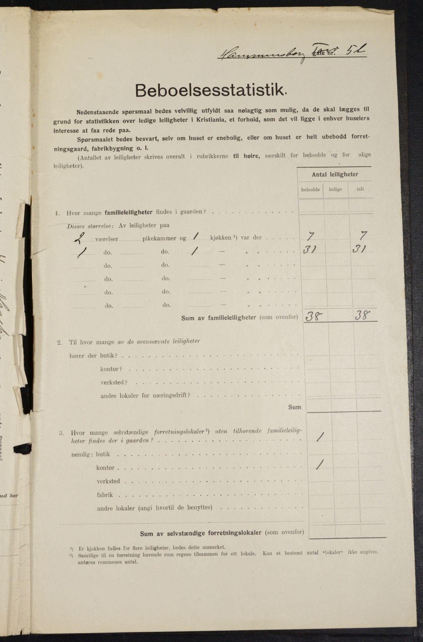 OBA, Municipal Census 1914 for Kristiania, 1914, p. 64729