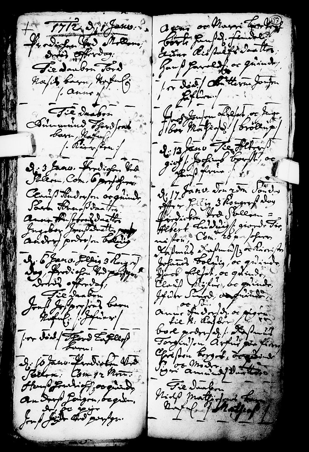Solum kirkebøker, SAKO/A-306/F/Fa/L0001: Parish register (official) no. I 1, 1701-1716, p. 197