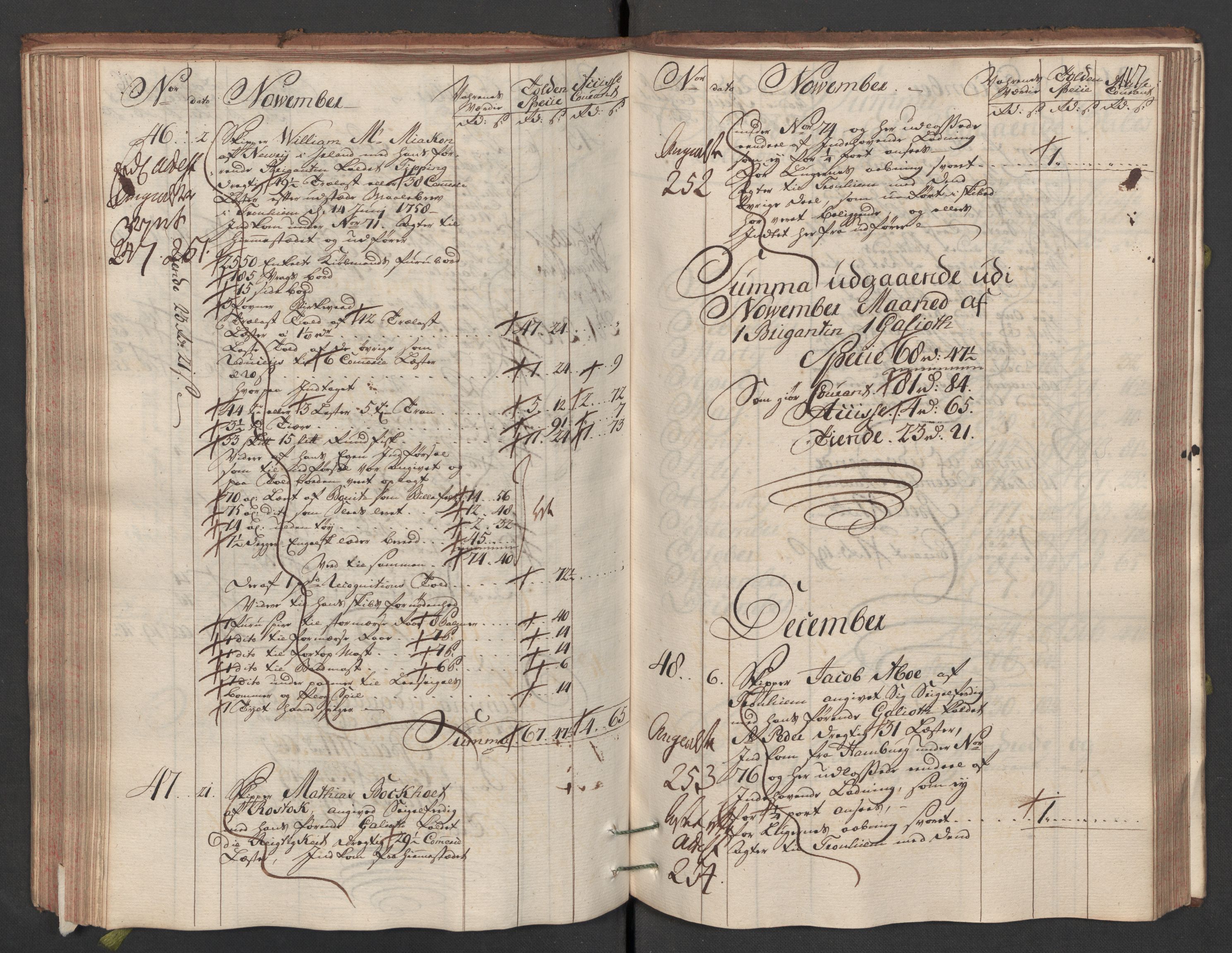 Generaltollkammeret, tollregnskaper, RA/EA-5490/R32/L0015/0001: Tollregnskaper Kristiansund / Hovedtollbok, 1758, p. 116b-117a