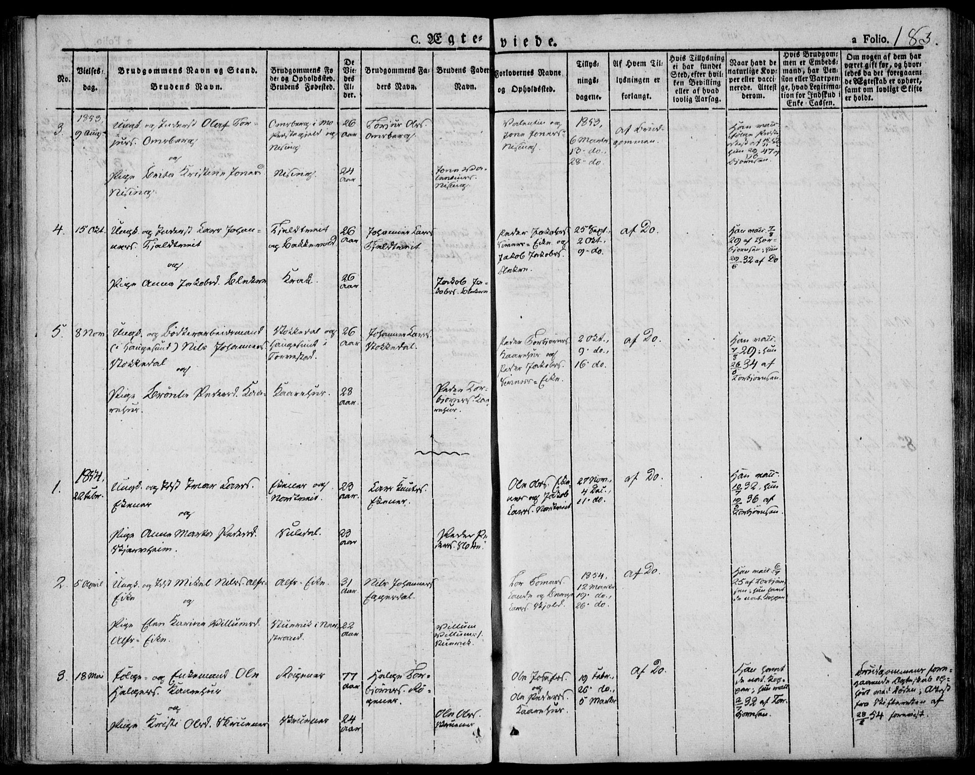 Skjold sokneprestkontor, AV/SAST-A-101847/H/Ha/Haa/L0005: Parish register (official) no. A 5, 1830-1856, p. 183