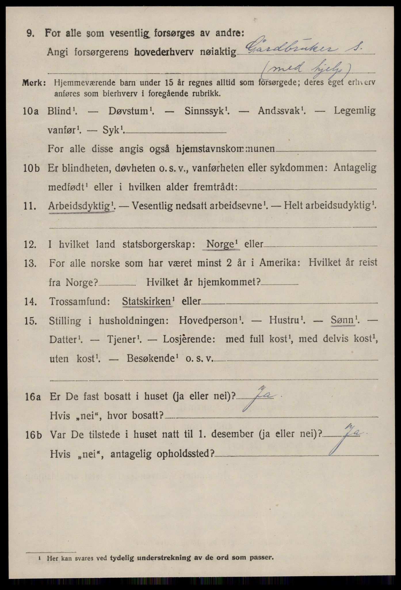 SAT, 1920 census for Rindal, 1920, p. 961