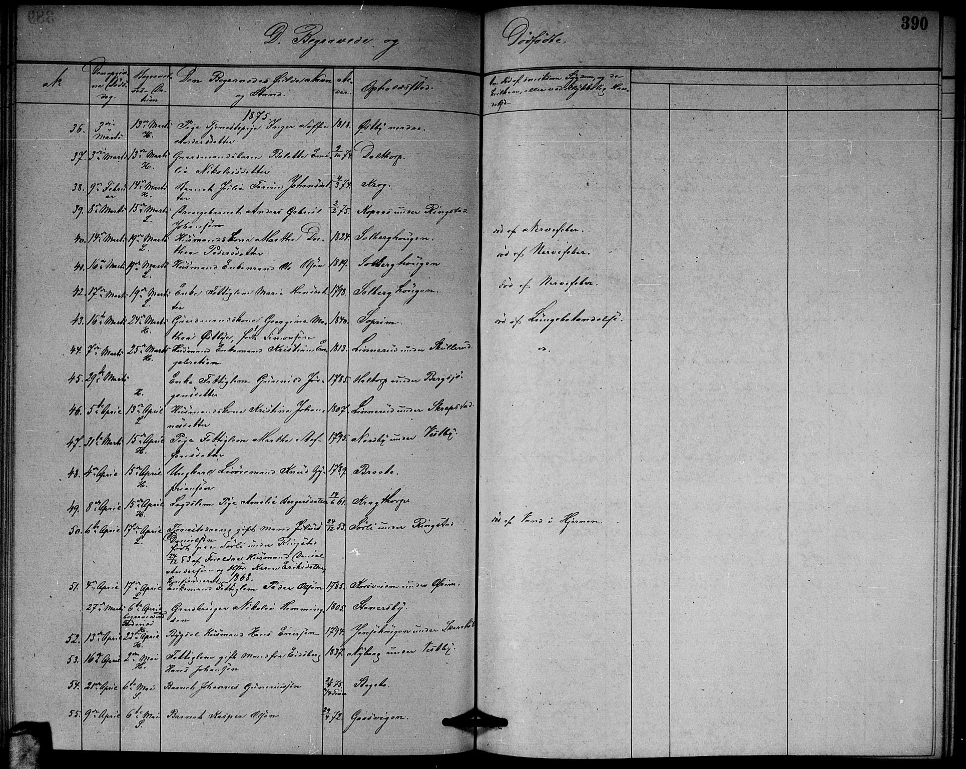 Høland prestekontor Kirkebøker, AV/SAO-A-10346a/G/Ga/L0006: Parish register (copy) no. I 6, 1869-1879, p. 390