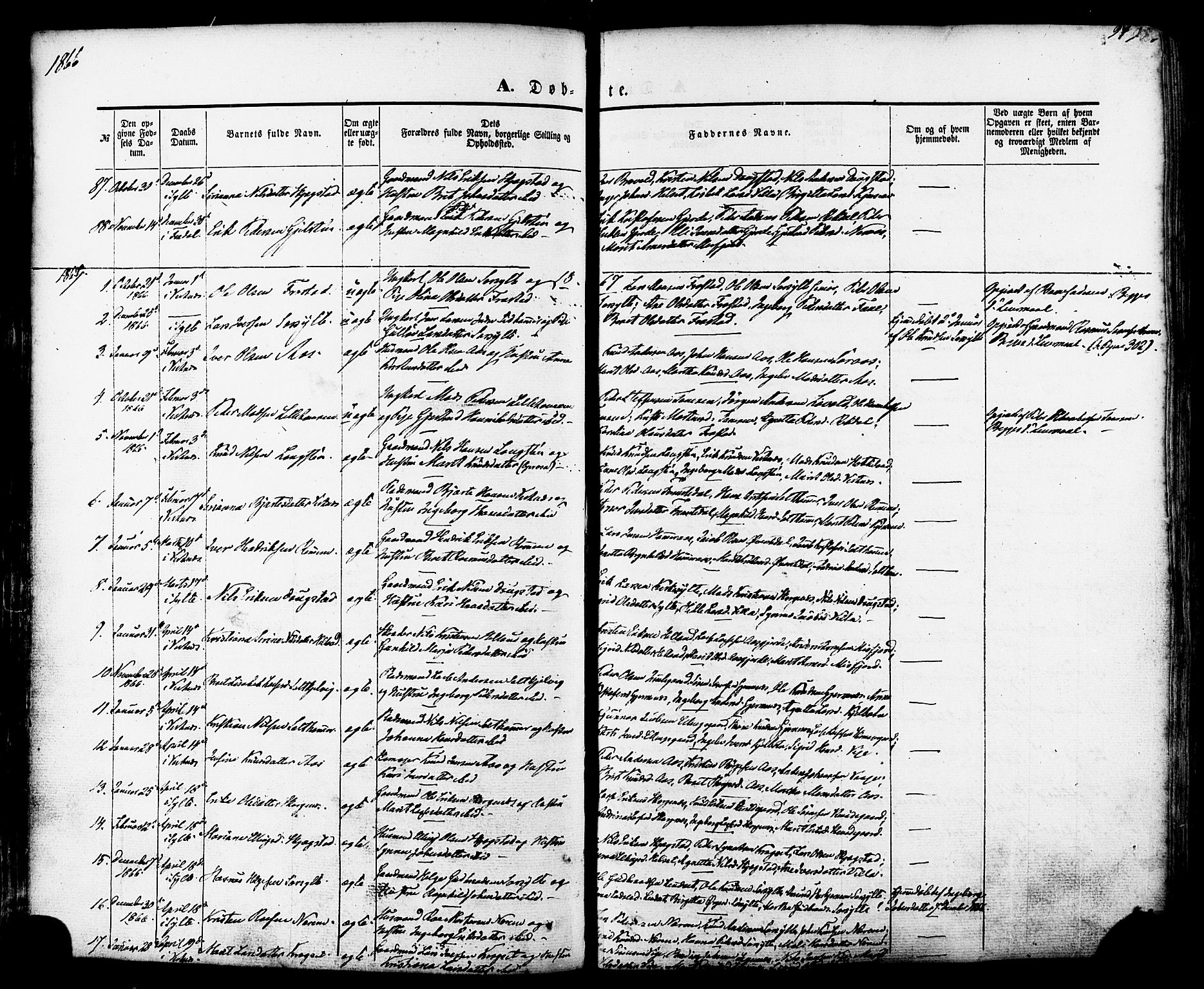 Ministerialprotokoller, klokkerbøker og fødselsregistre - Møre og Romsdal, SAT/A-1454/539/L0529: Parish register (official) no. 539A02, 1848-1872, p. 91
