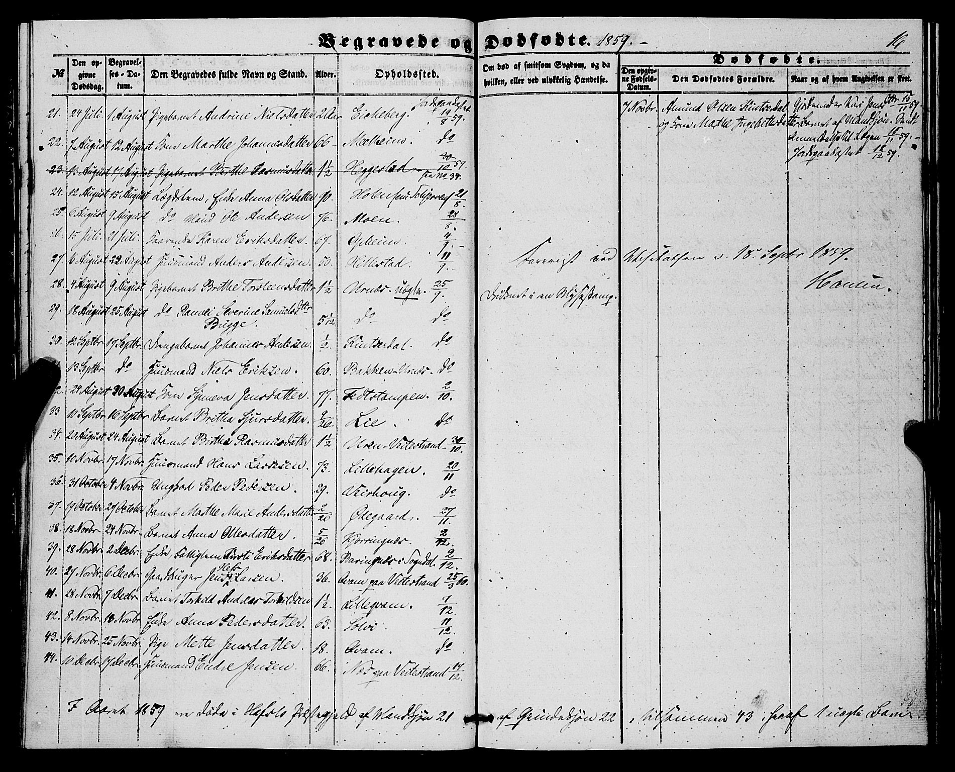 Hafslo sokneprestembete, AV/SAB-A-80301/H/Haa/Haaa/L0010: Parish register (official) no. A 10, 1853-1876, p. 16