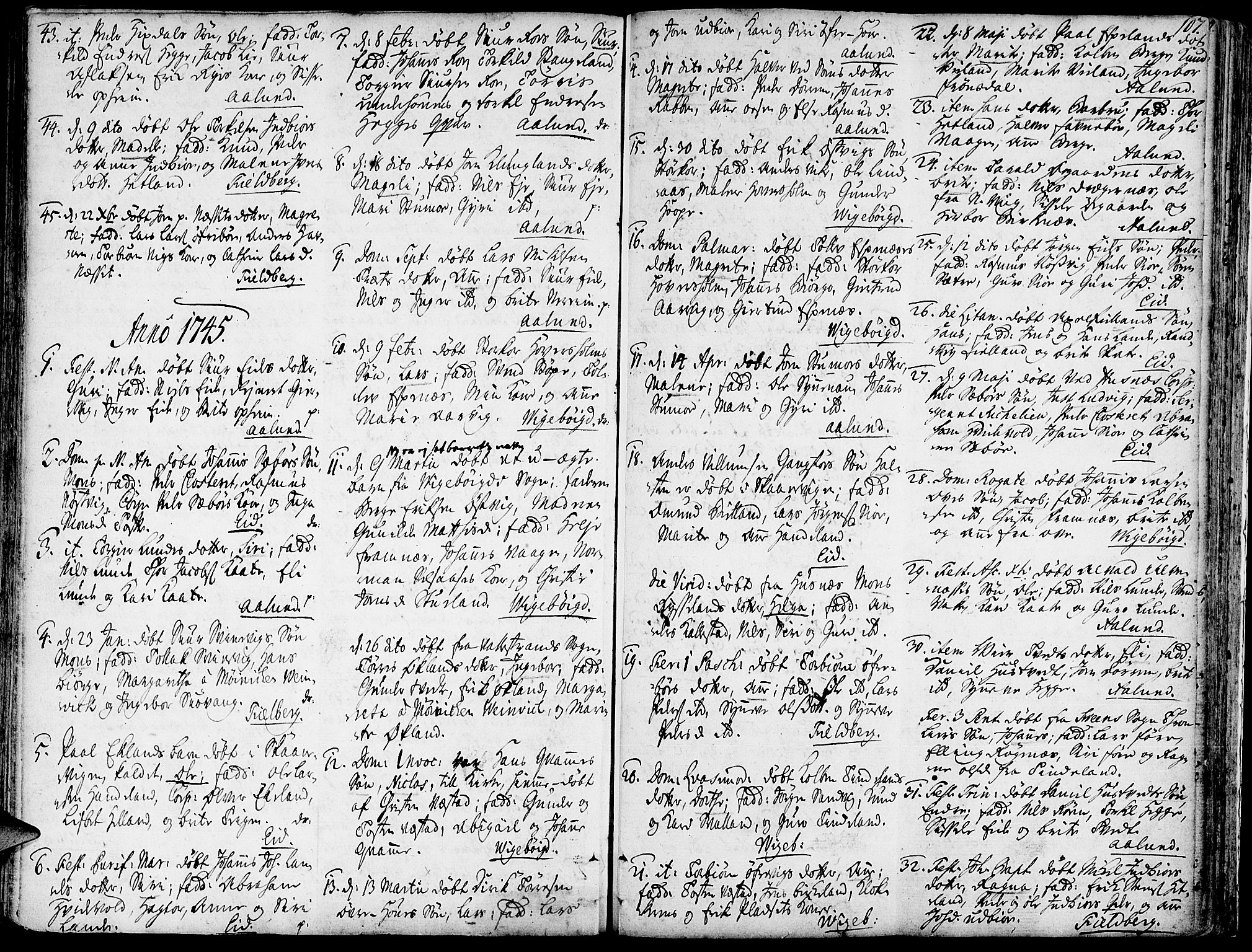 Fjelberg sokneprestembete, SAB/A-75201/H/Haa: Parish register (official) no. A 1, 1739-1759, p. 107