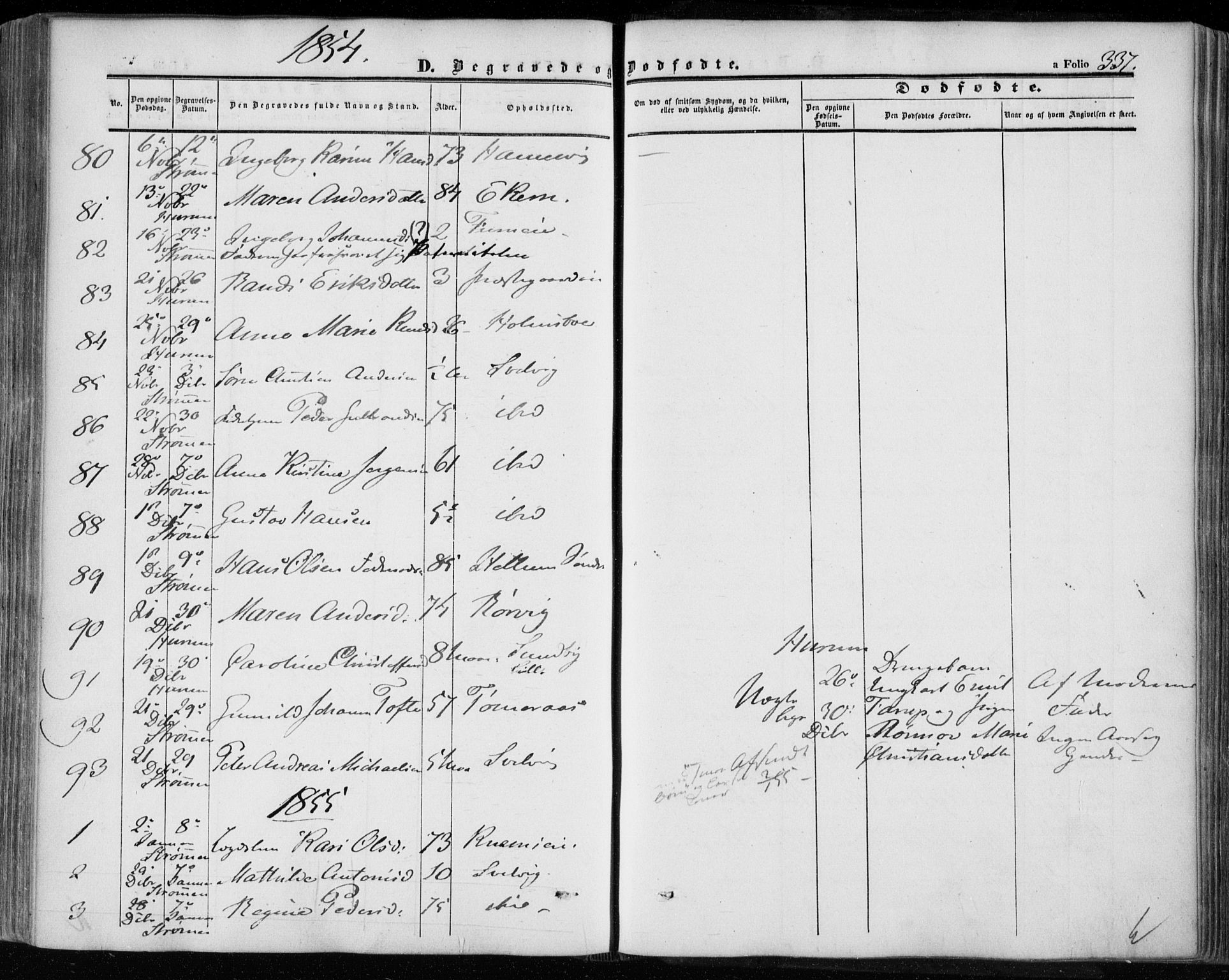 Hurum kirkebøker, AV/SAKO-A-229/F/Fa/L0011: Parish register (official) no. 11, 1847-1860, p. 337