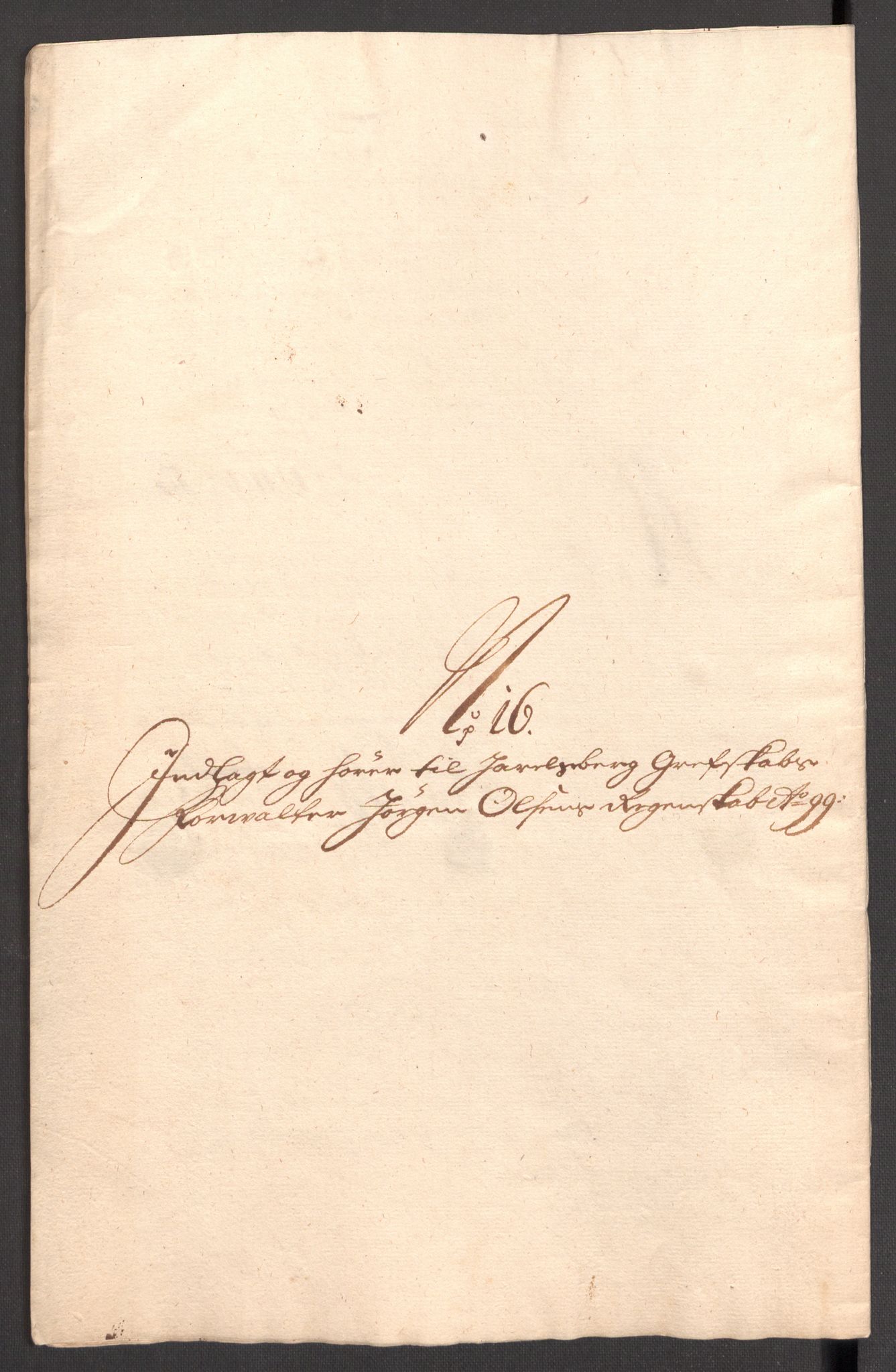 Rentekammeret inntil 1814, Reviderte regnskaper, Fogderegnskap, AV/RA-EA-4092/R32/L1868: Fogderegnskap Jarlsberg grevskap, 1697-1699, p. 369