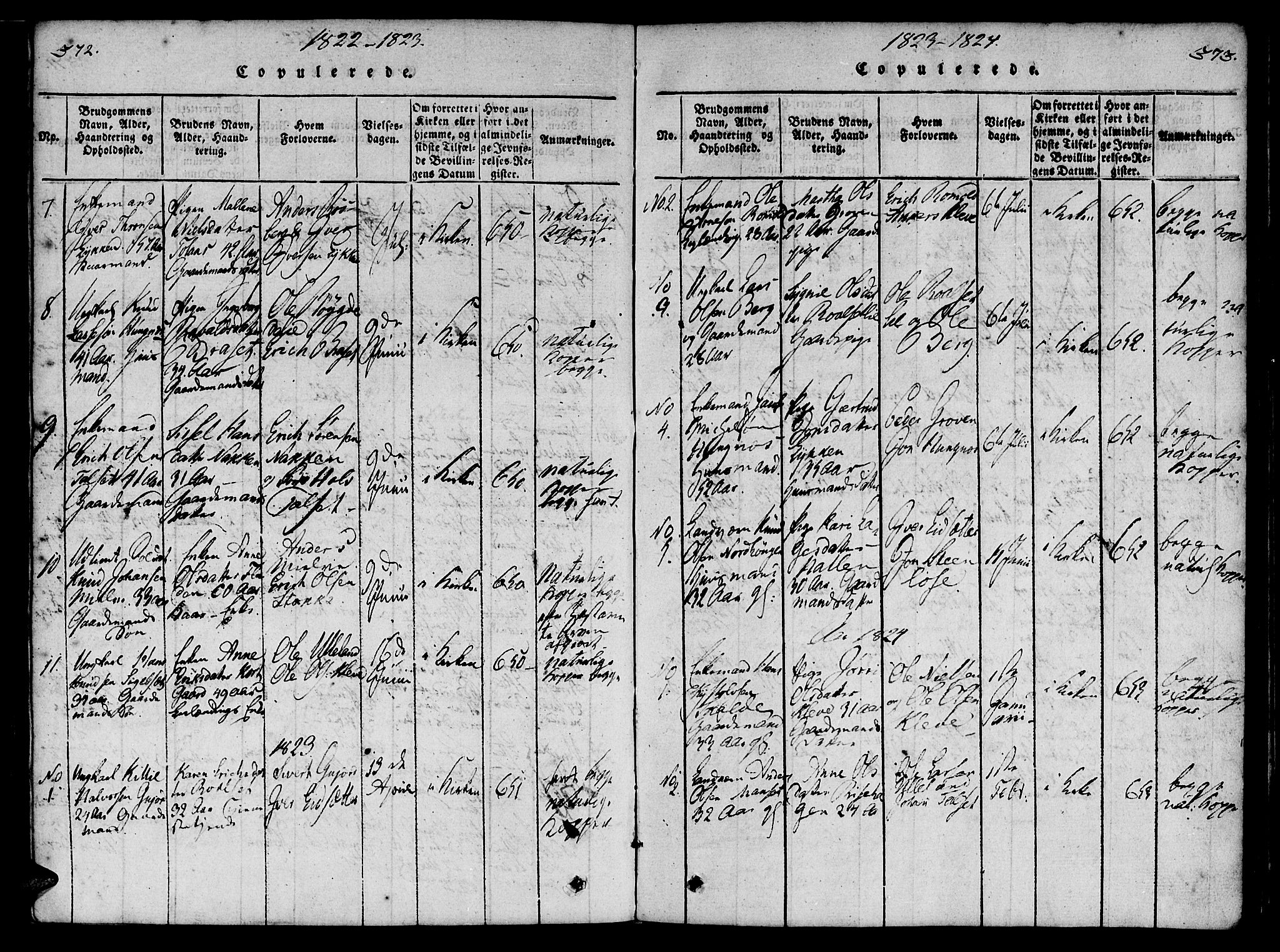 Ministerialprotokoller, klokkerbøker og fødselsregistre - Møre og Romsdal, SAT/A-1454/557/L0679: Parish register (official) no. 557A01, 1818-1843, p. 372-373