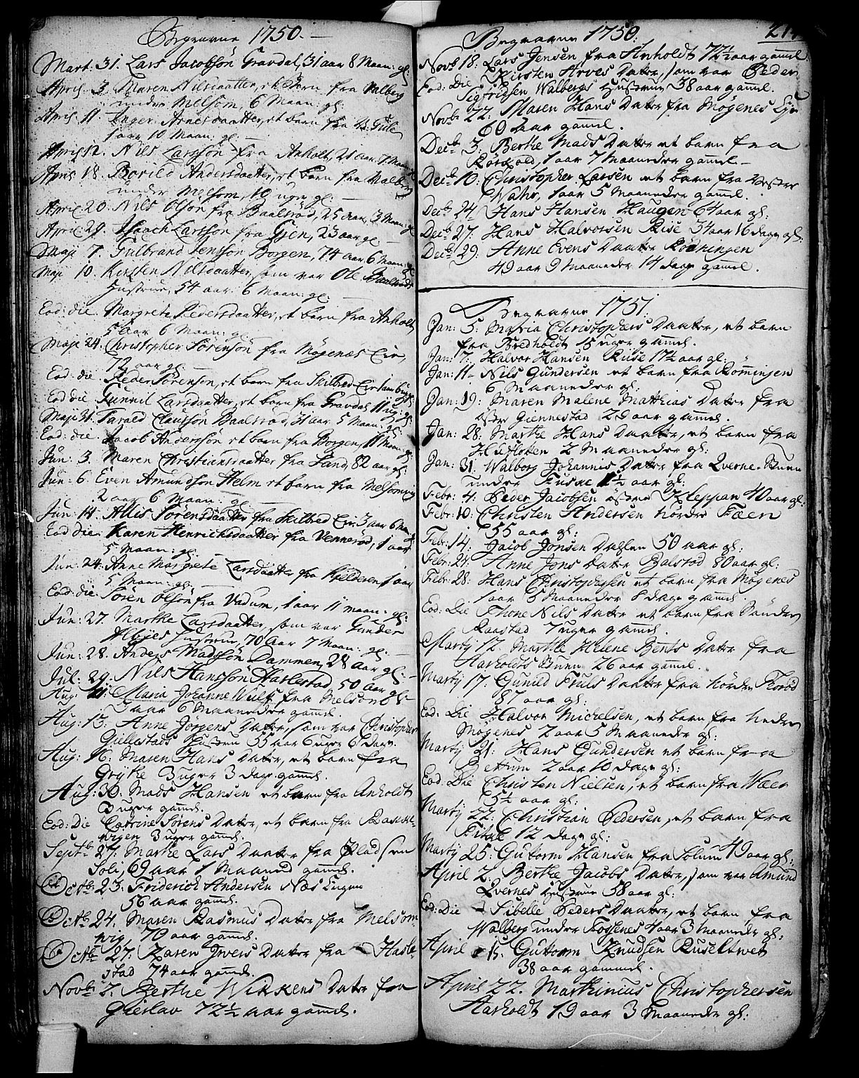 Stokke kirkebøker, AV/SAKO-A-320/F/Fa/L0002: Parish register (official) no. I 2, 1732-1770, p. 214