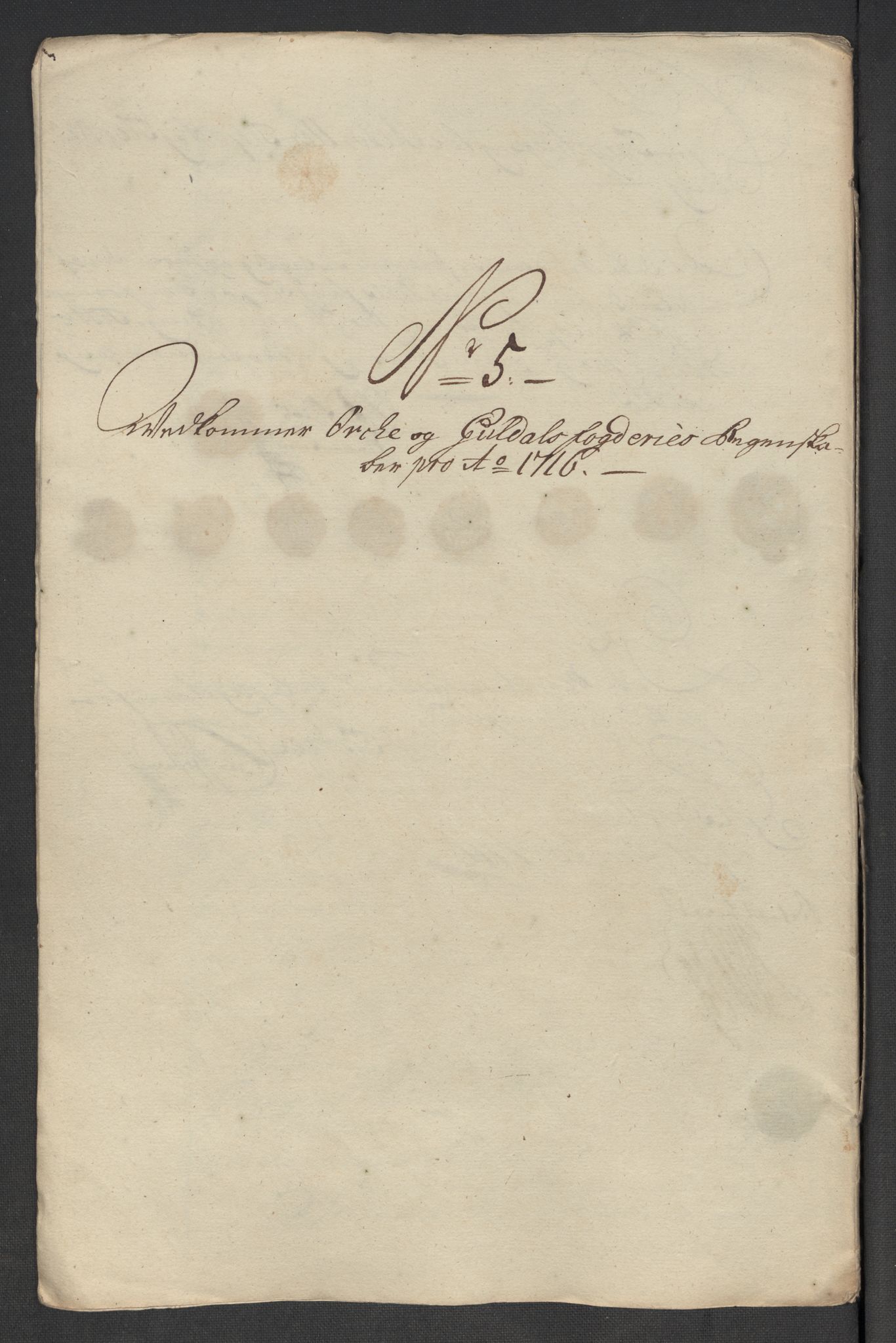 Rentekammeret inntil 1814, Reviderte regnskaper, Fogderegnskap, AV/RA-EA-4092/R60/L3967: Fogderegnskap Orkdal og Gauldal, 1716, p. 137