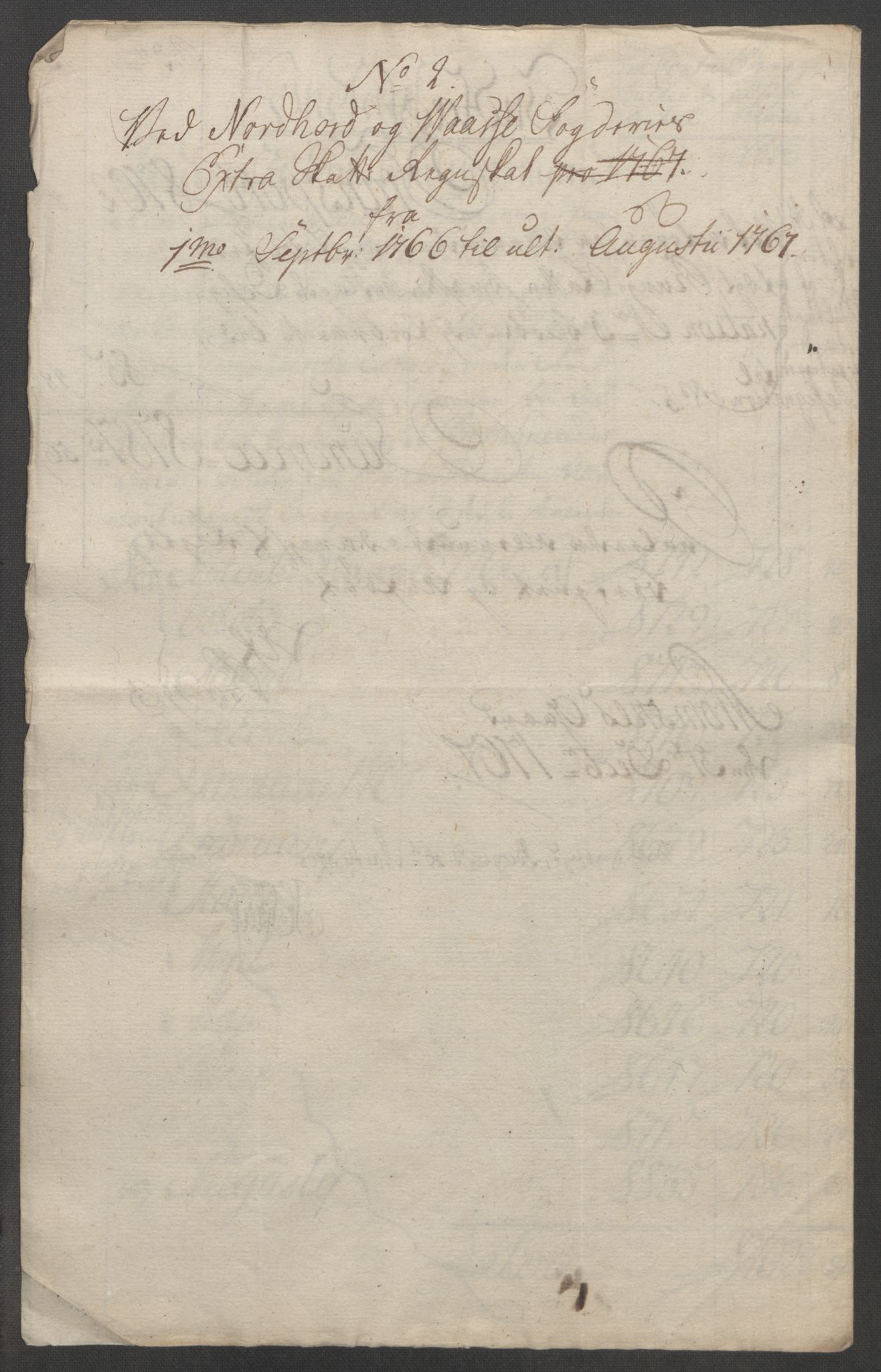 Rentekammeret inntil 1814, Reviderte regnskaper, Fogderegnskap, RA/EA-4092/R51/L3303: Ekstraskatten Nordhordland og Voss, 1762-1772, p. 155