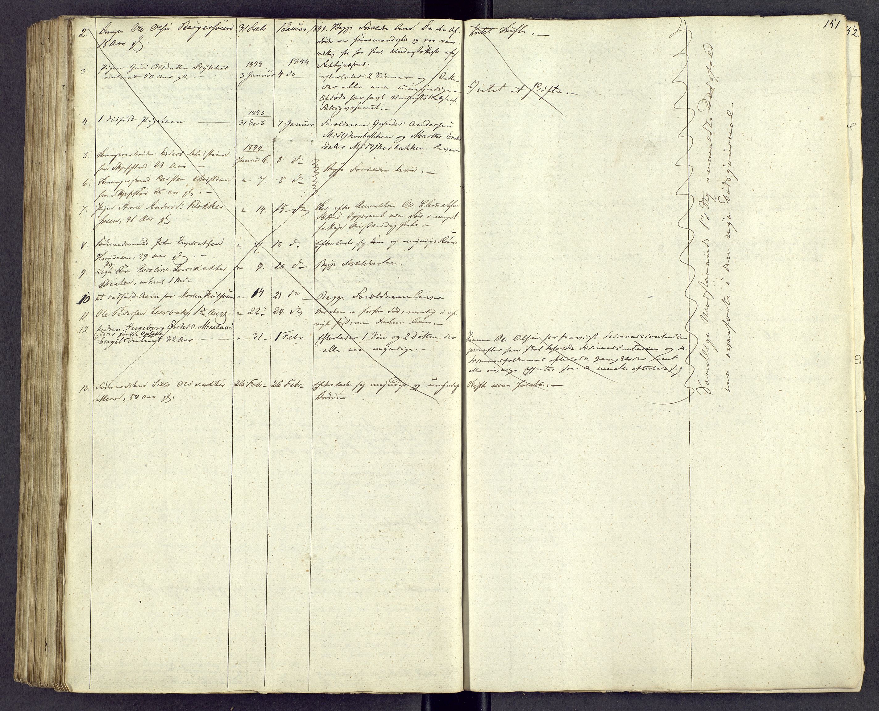 Østerdalen sorenskriveri, AV/SAH-TING-032/J/Jd/L0004: Dødsfallsjournal, 1834-1843, p. 151