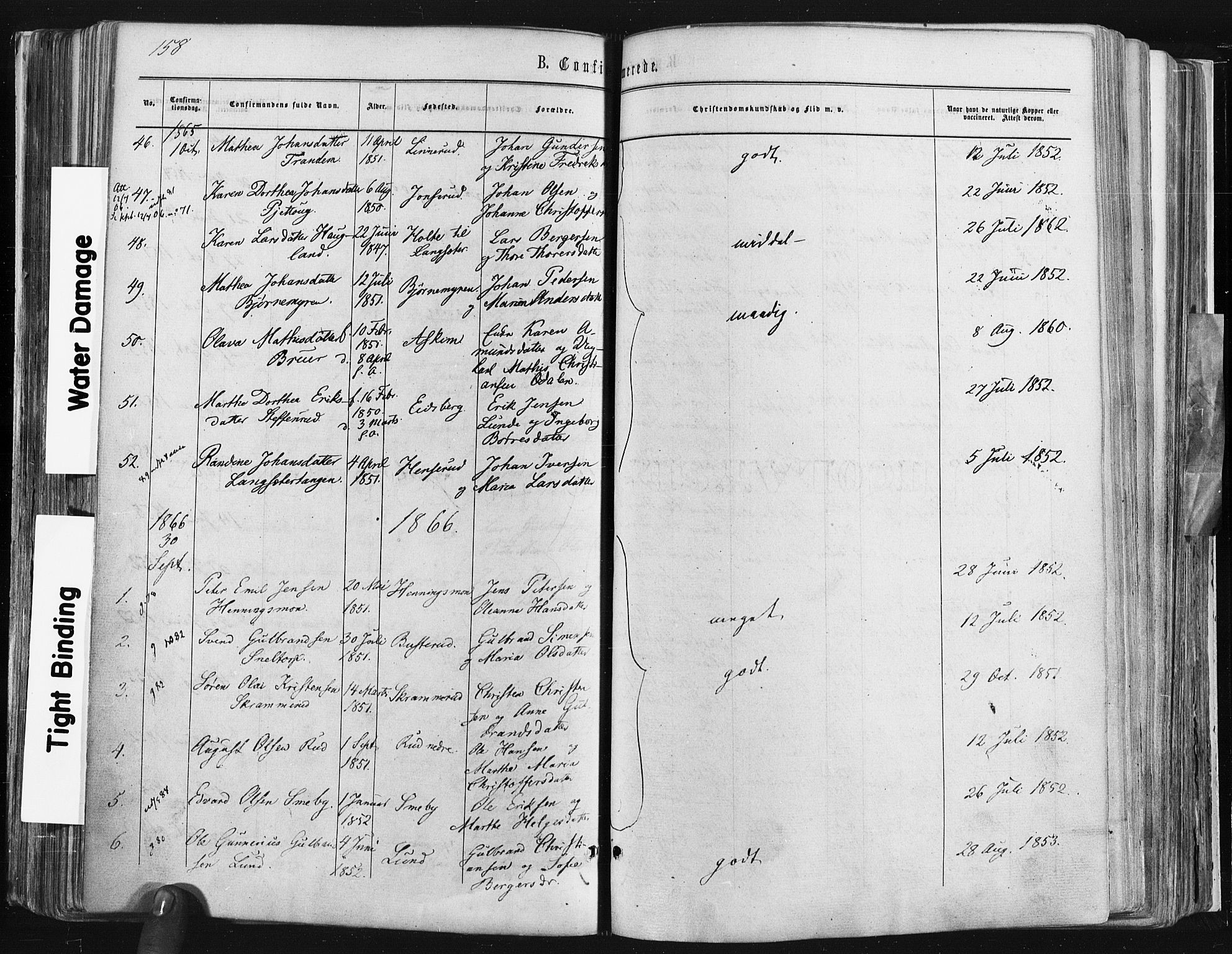 Trøgstad prestekontor Kirkebøker, SAO/A-10925/F/Fa/L0009: Parish register (official) no. I 9, 1865-1877, p. 158